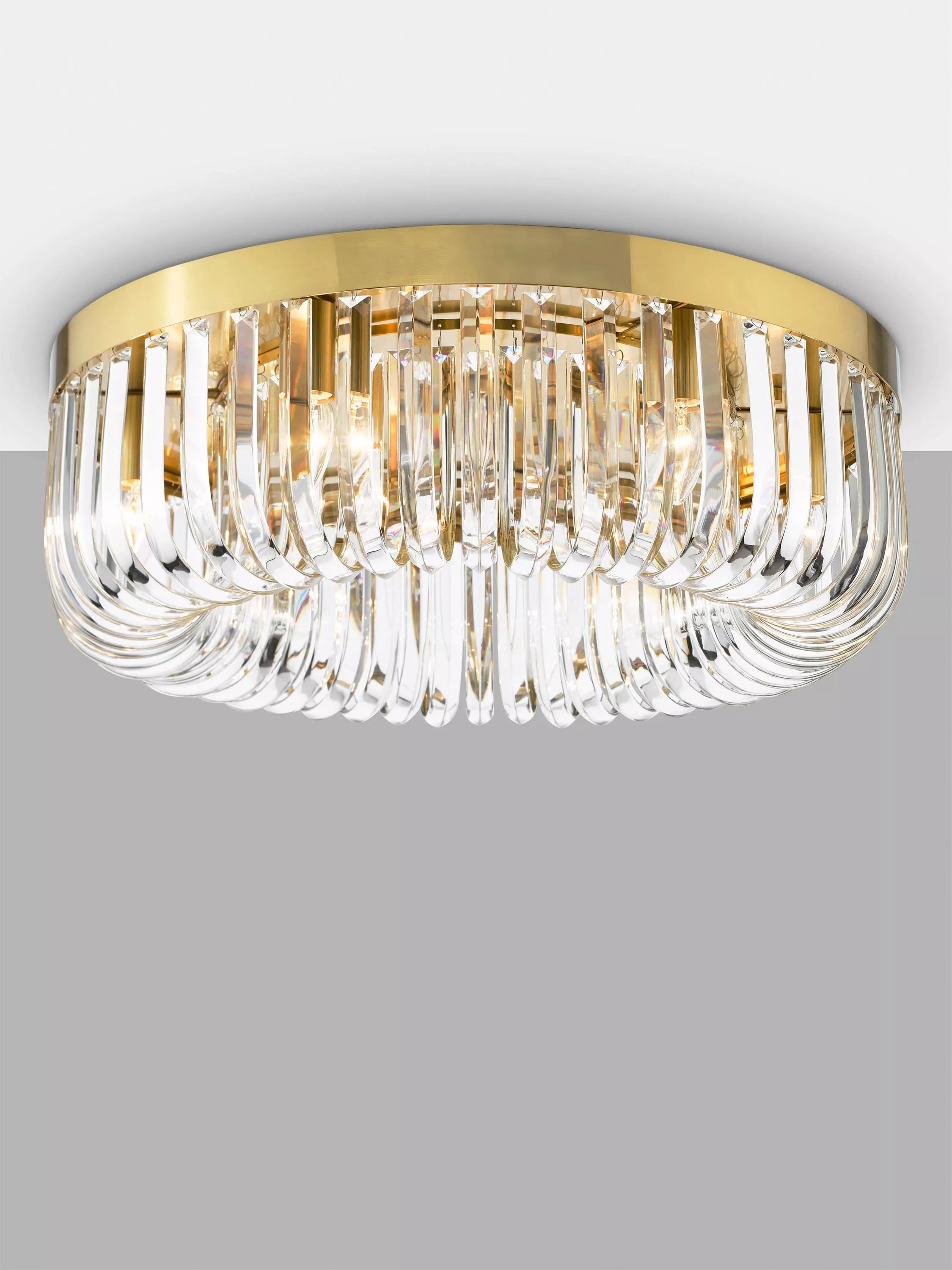 Där Sigourney Crystal Flush Ceiling Light - British product