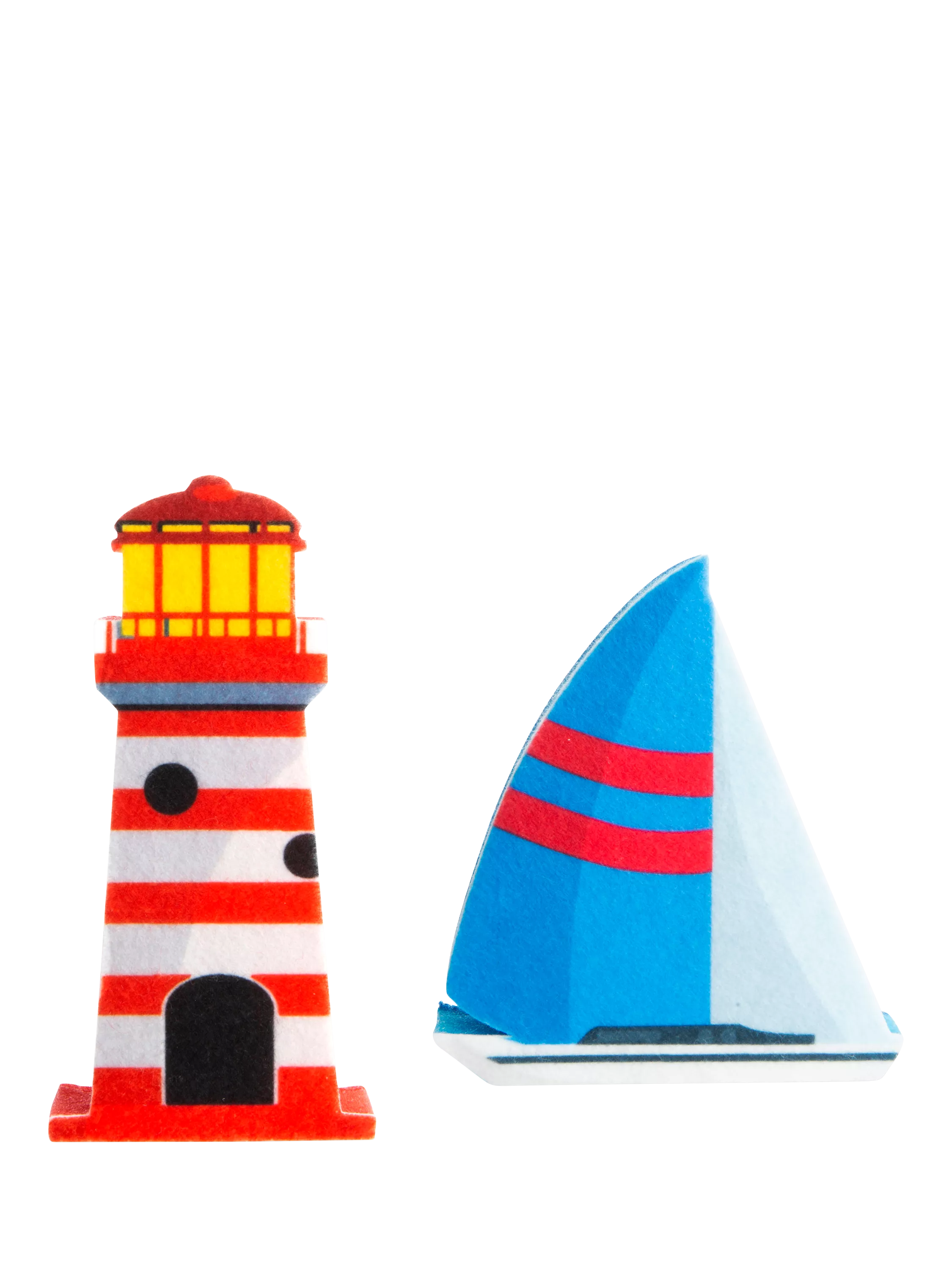 Kikkerland Nautical Sponge Set with Lighthouse and Sailboat, UK version