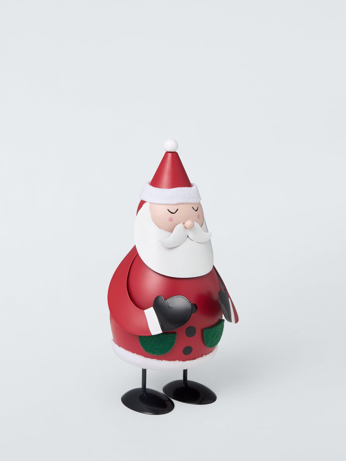 Jiggling Metal Santa Figure with Spring Action – 25cm