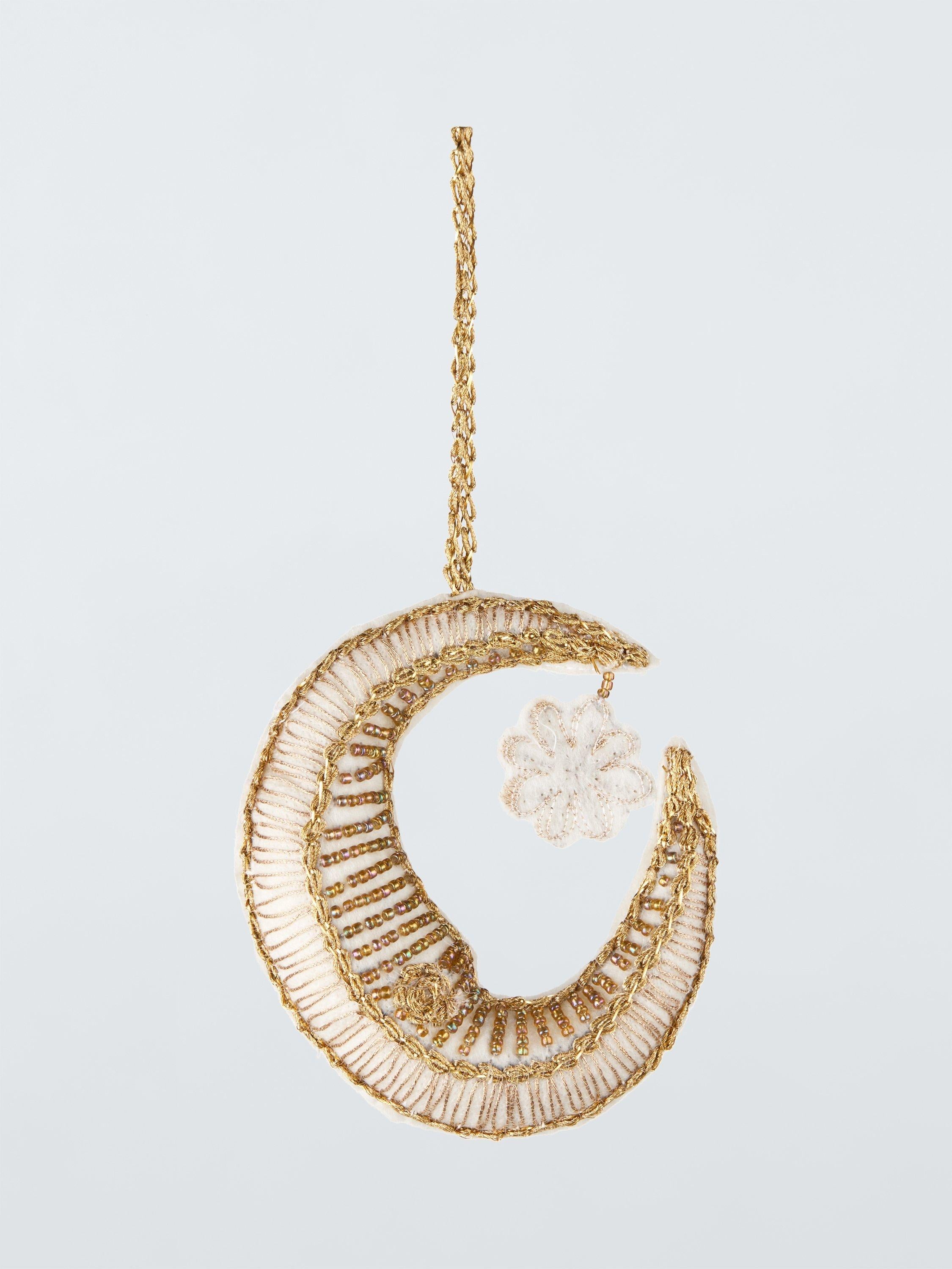 Beaded Moon Tree Decoration