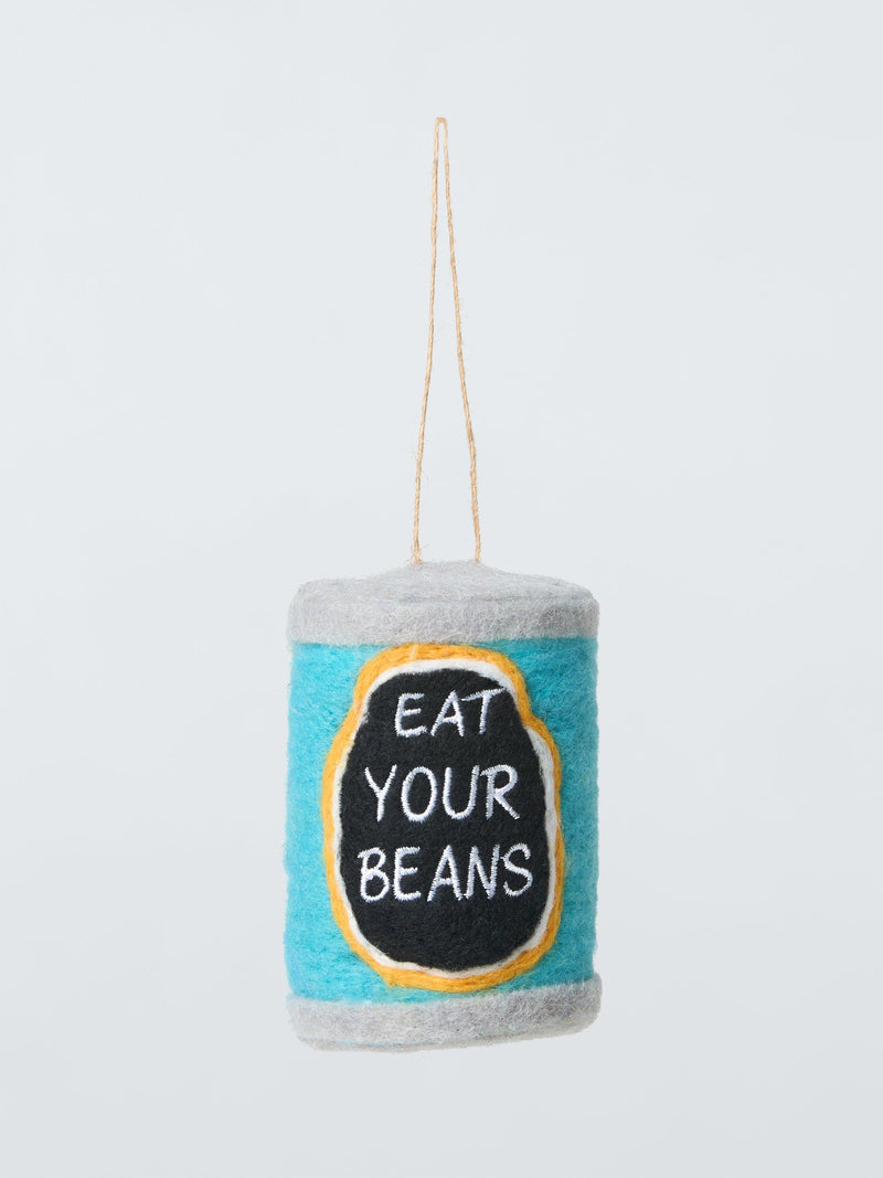 Fuzzy Bean Tin Tree Decoration