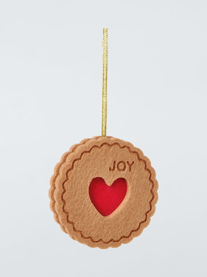 Jam Heart Biscuit Felt Tree Decoration