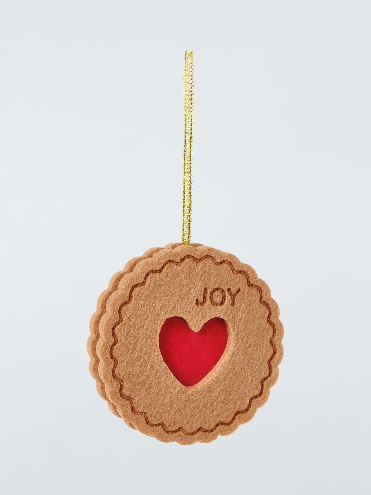 Jam Heart Biscuit Felt Tree Decoration