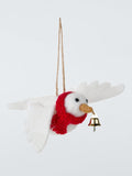 Ancient Wonders Dove With Bell Felt Tree Decoration