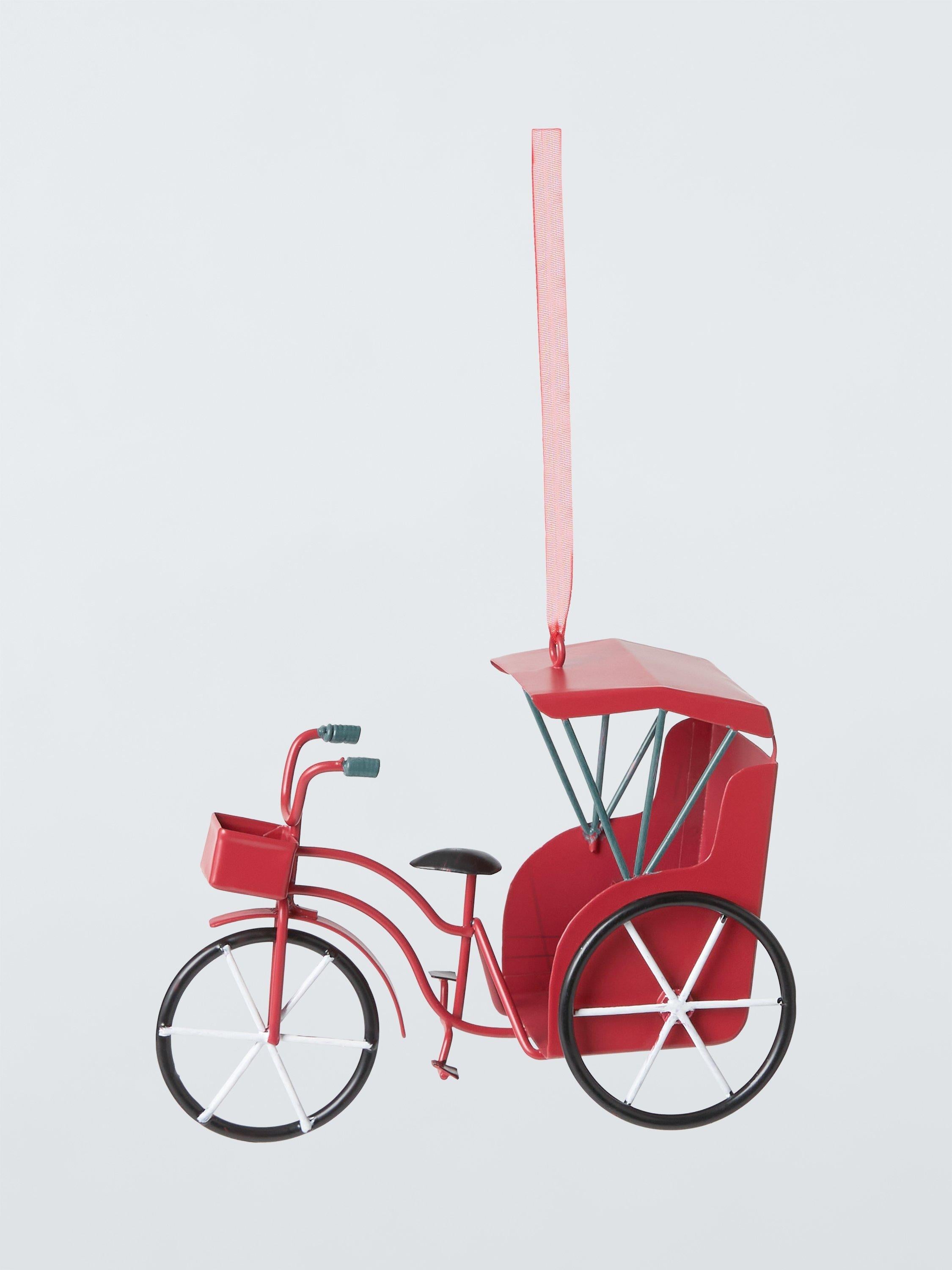 Metal Rickshaw Tree Ornament