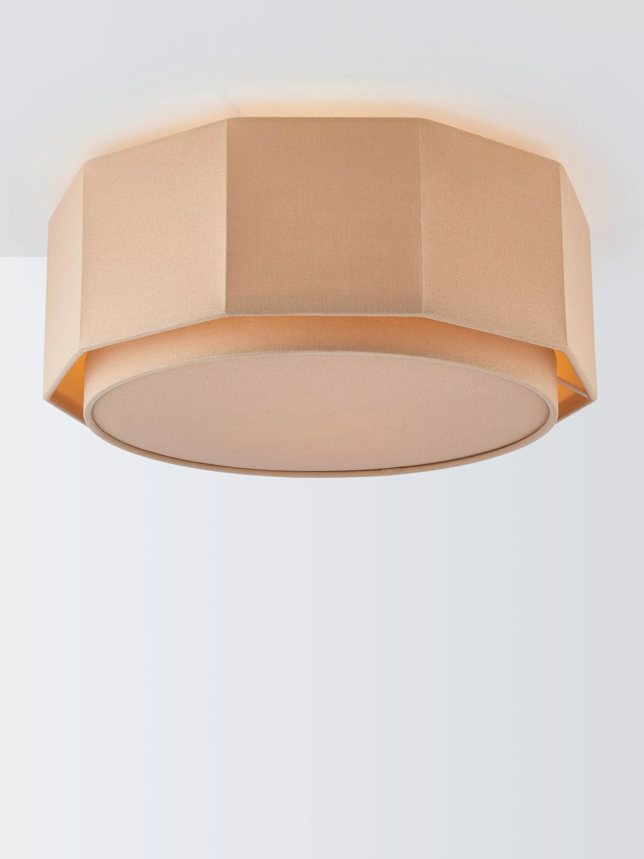 John Lewis Xavier semi flush ceiling light in oatmeal, UK version