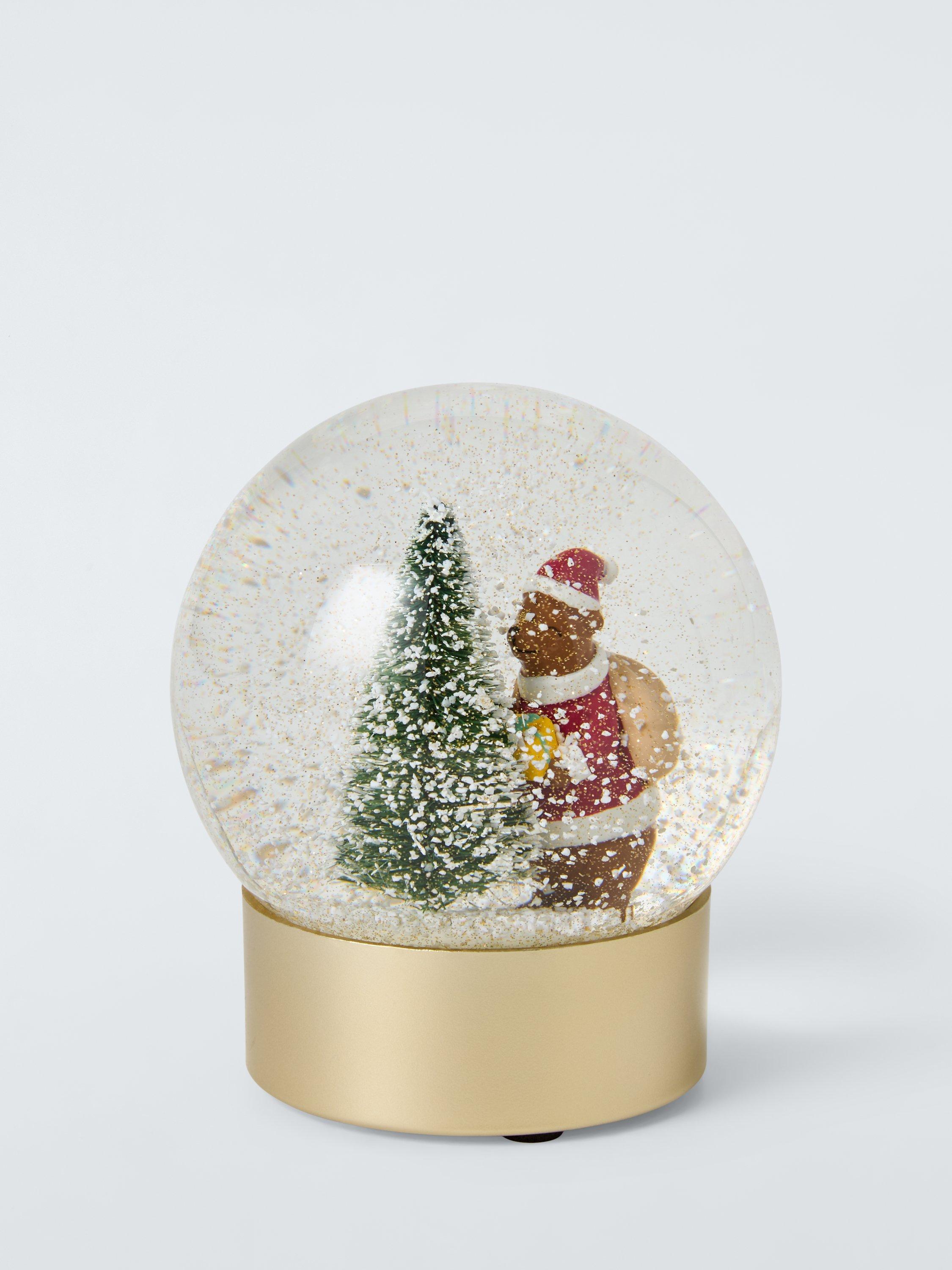 John Lewis Santa Bear snowglobe Christmas decoration 12.5cm height, UK version