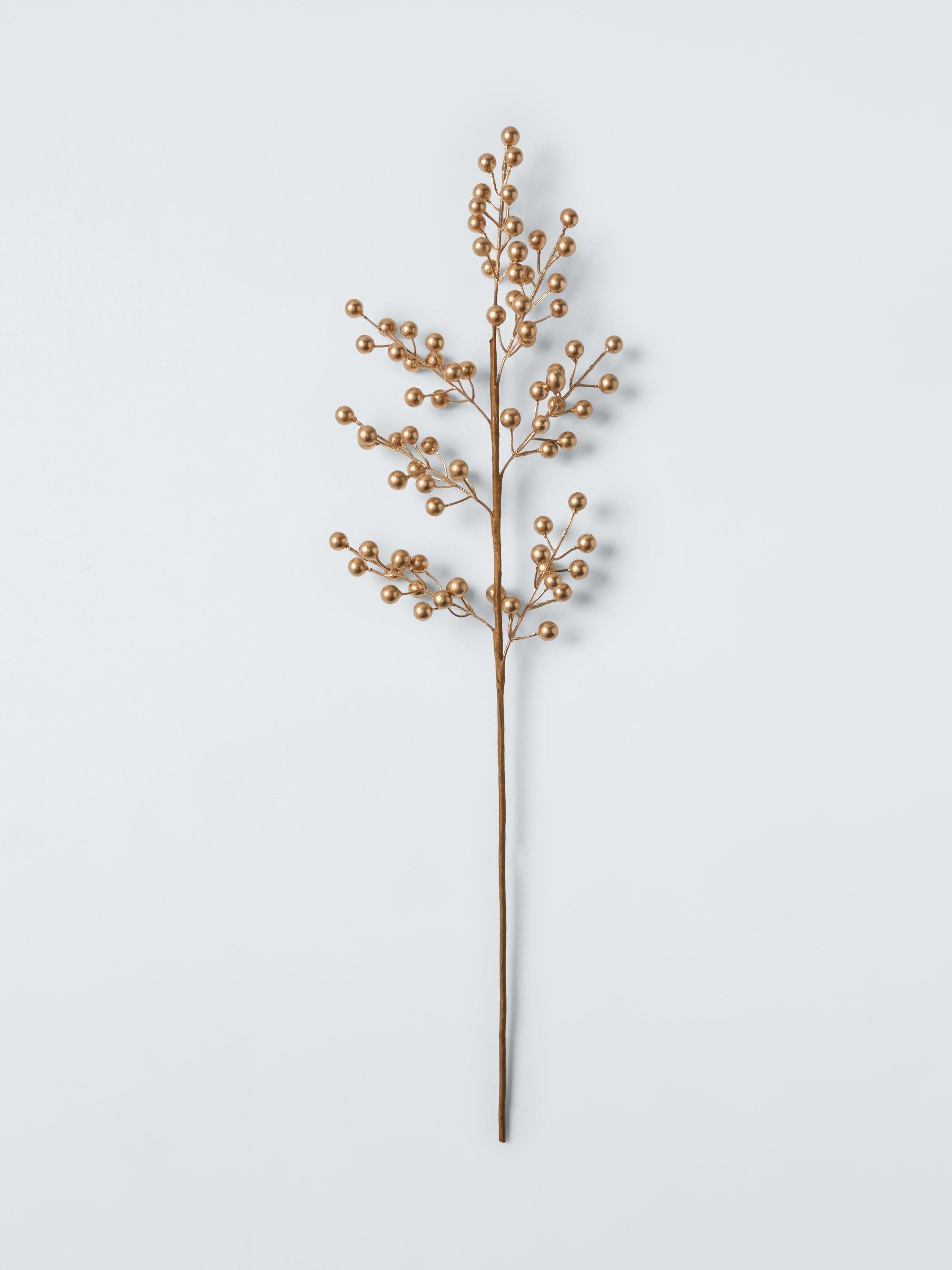 Gold Berry Stem for Wreaths and Holiday Decorations