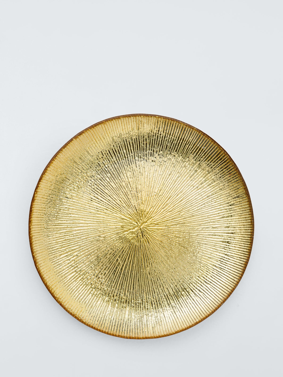 Gold-toned Glass Side Plate 21cm