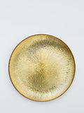 Gold-toned Glass Side Plate 21cm