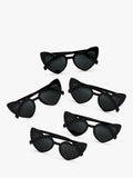 Black Heart-Shaped Sunglasses Pack of 5 for Hen Parties