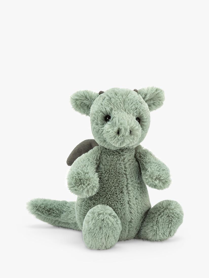 Small Dragon Soft Plush Toy with Suede Wings and Horns