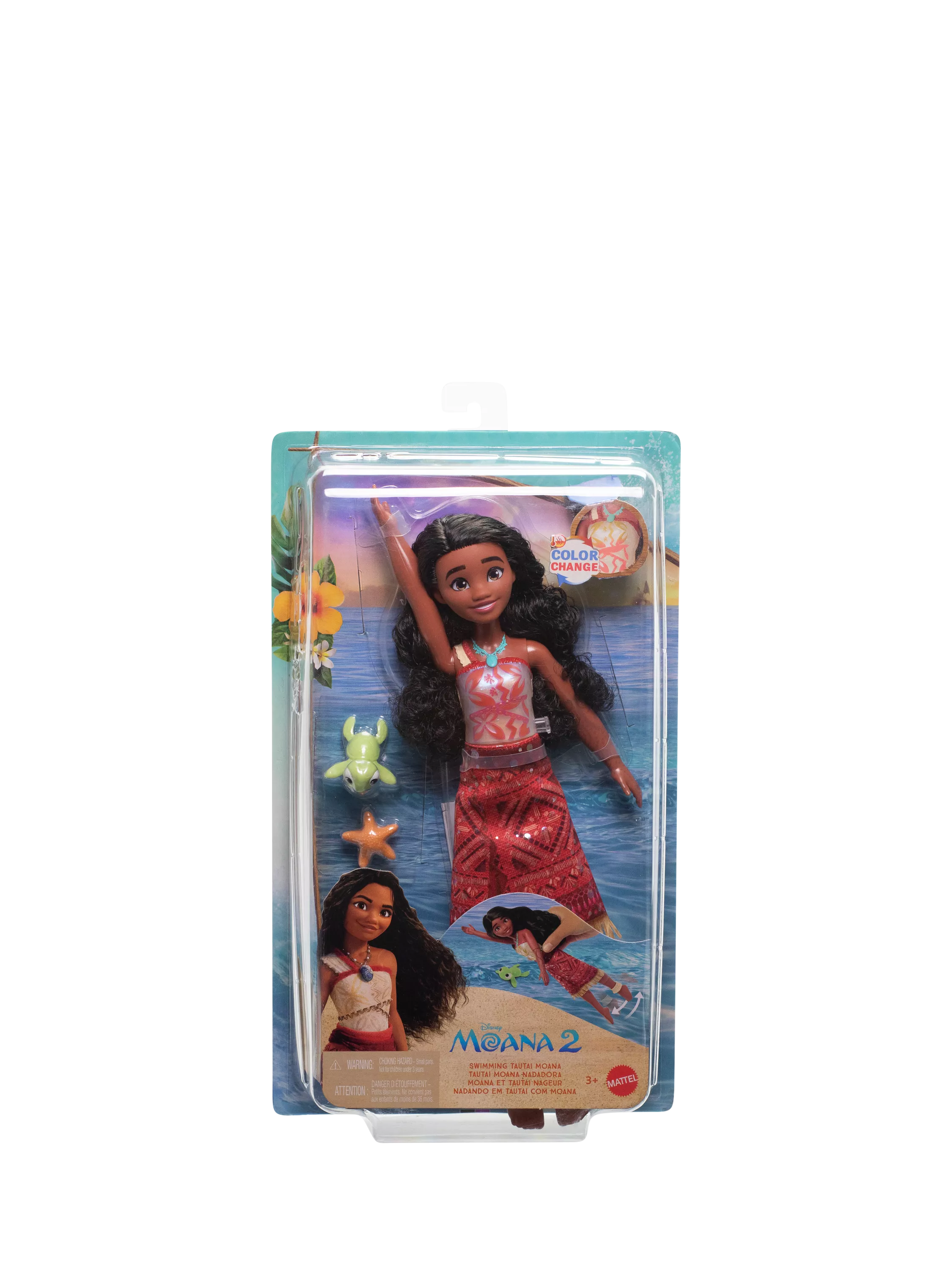 Disney Moana 2 colour change swimming doll - British product