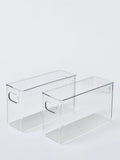 John Lewis clear plastic narrow storage box set of 2, UK version
