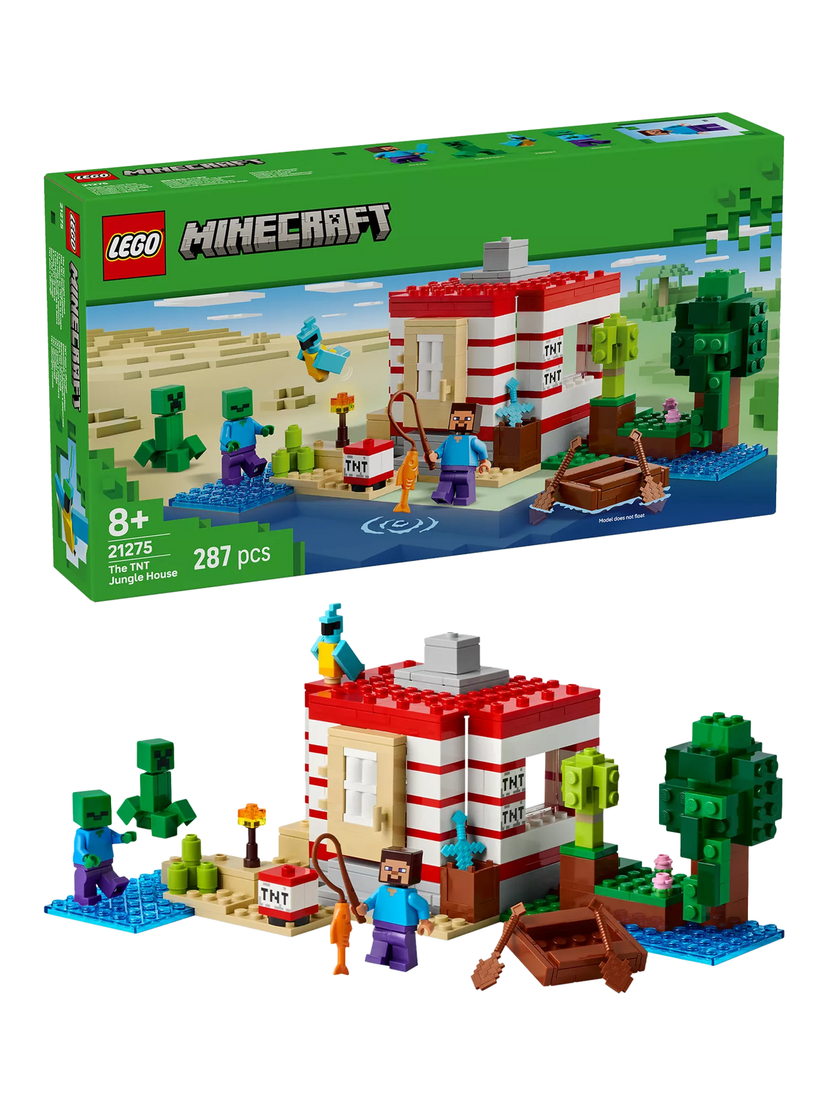 Lego Minecraft TNT Jungle House building set, UK version