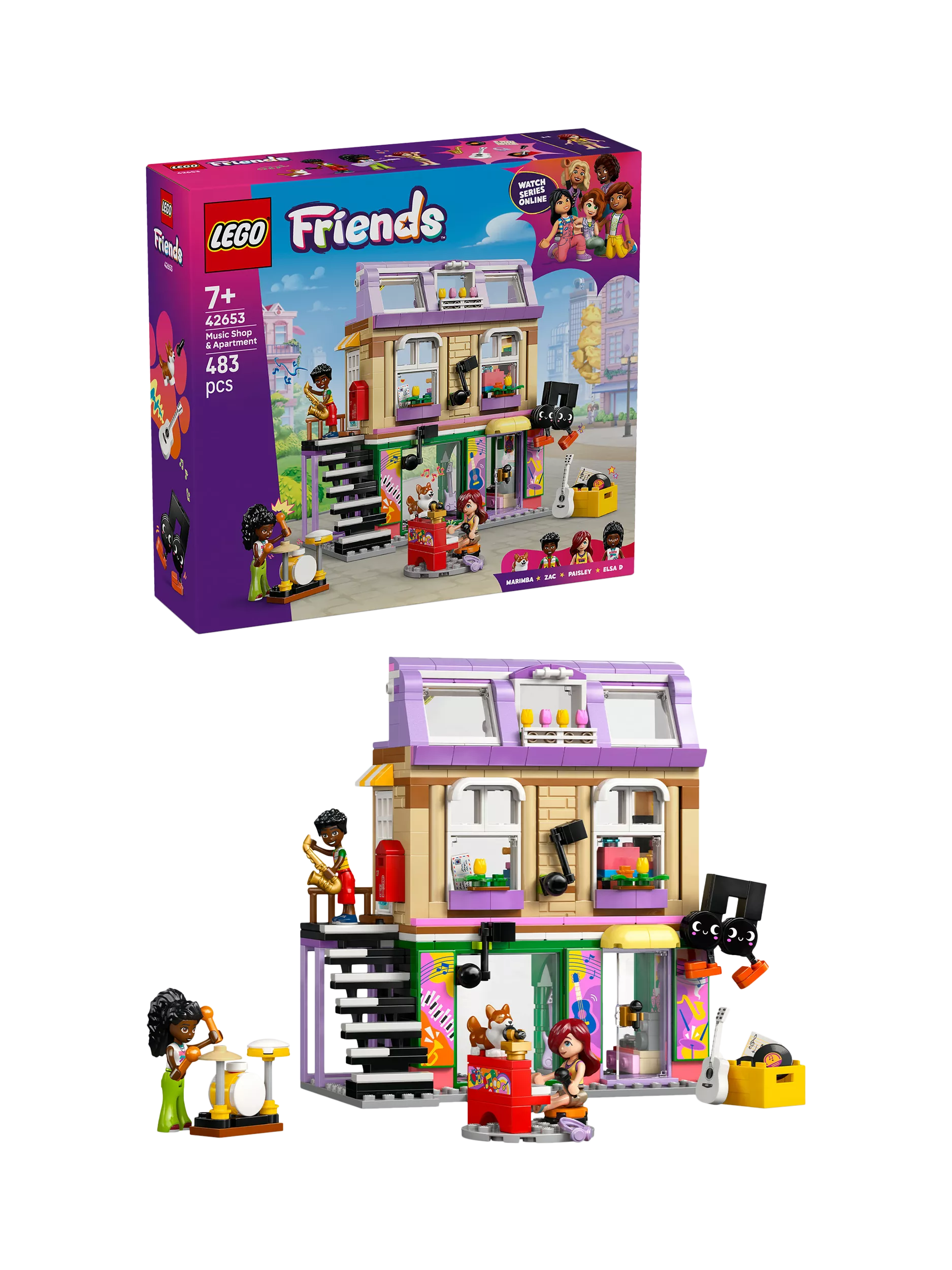 LEGO Friends Music Store and Apartment 483-piece building set, UK version