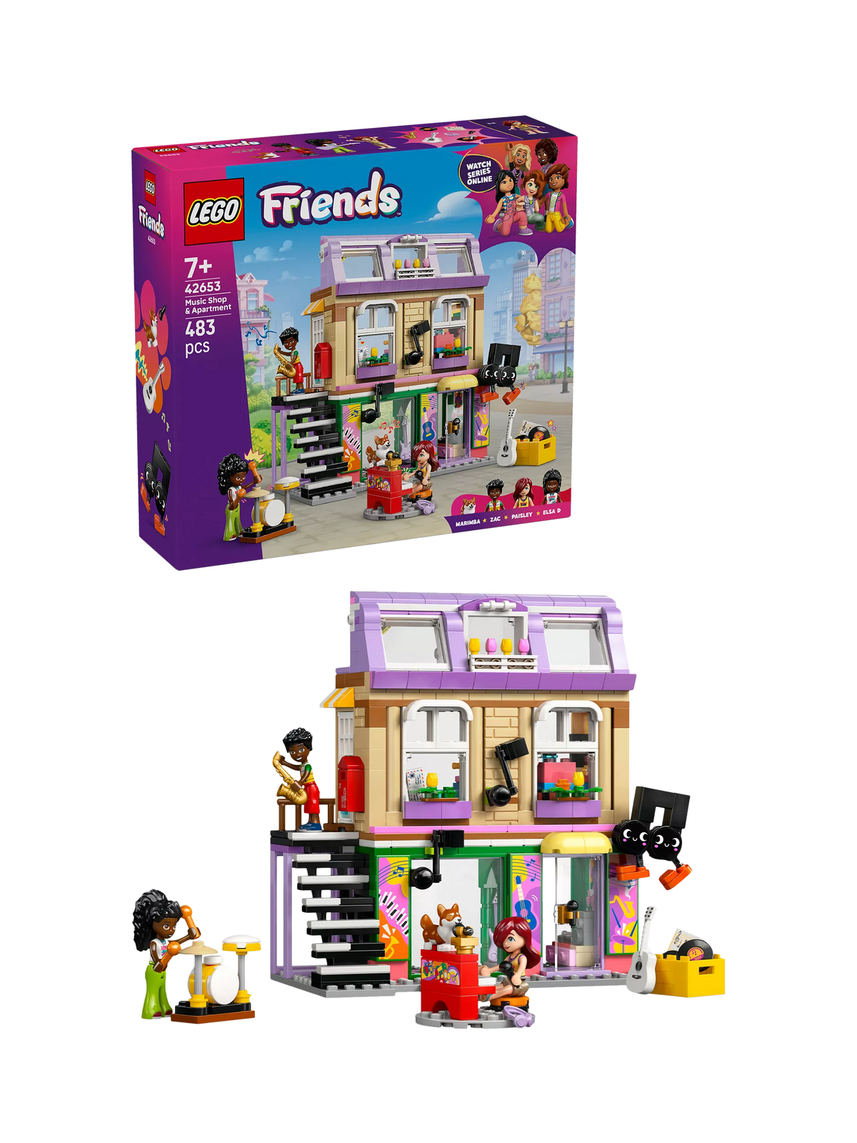 LEGO Friends Music Store and Apartment 483-piece building set, UK version