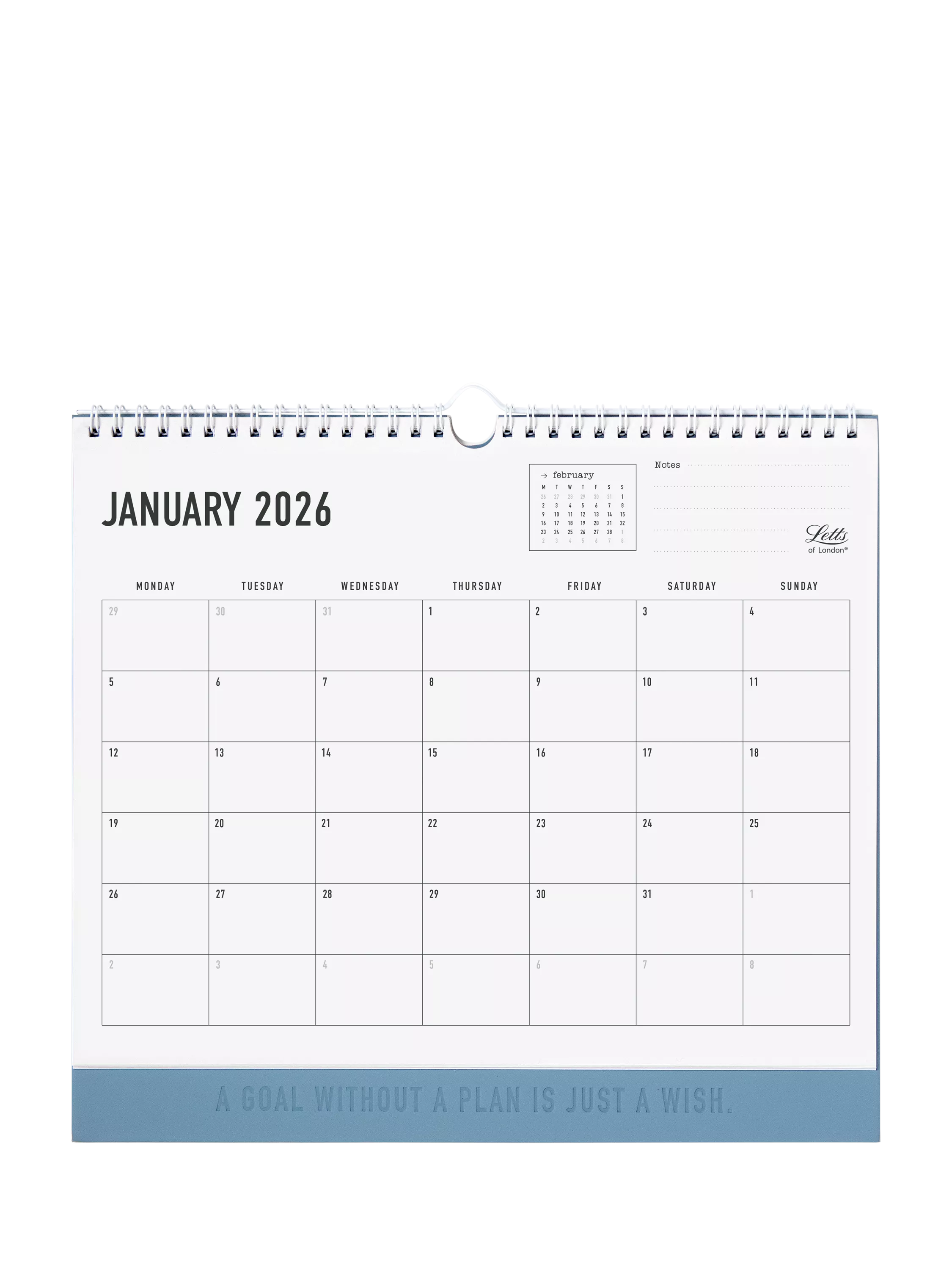 Letts Conscious 2026 Ocean Wall Calendar, UK version