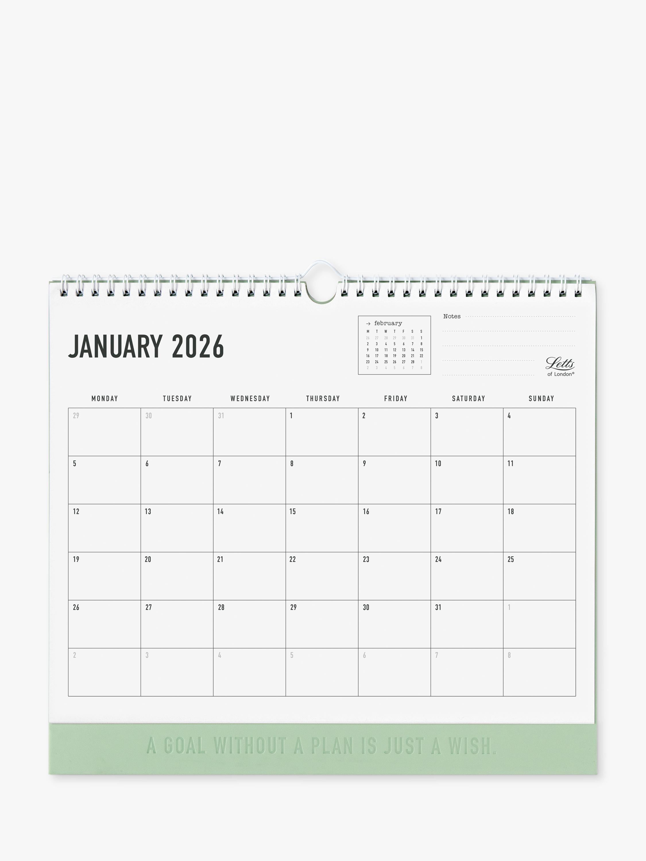 Natural Earthy Colored Wall Calendar 2026 with Soy Ink