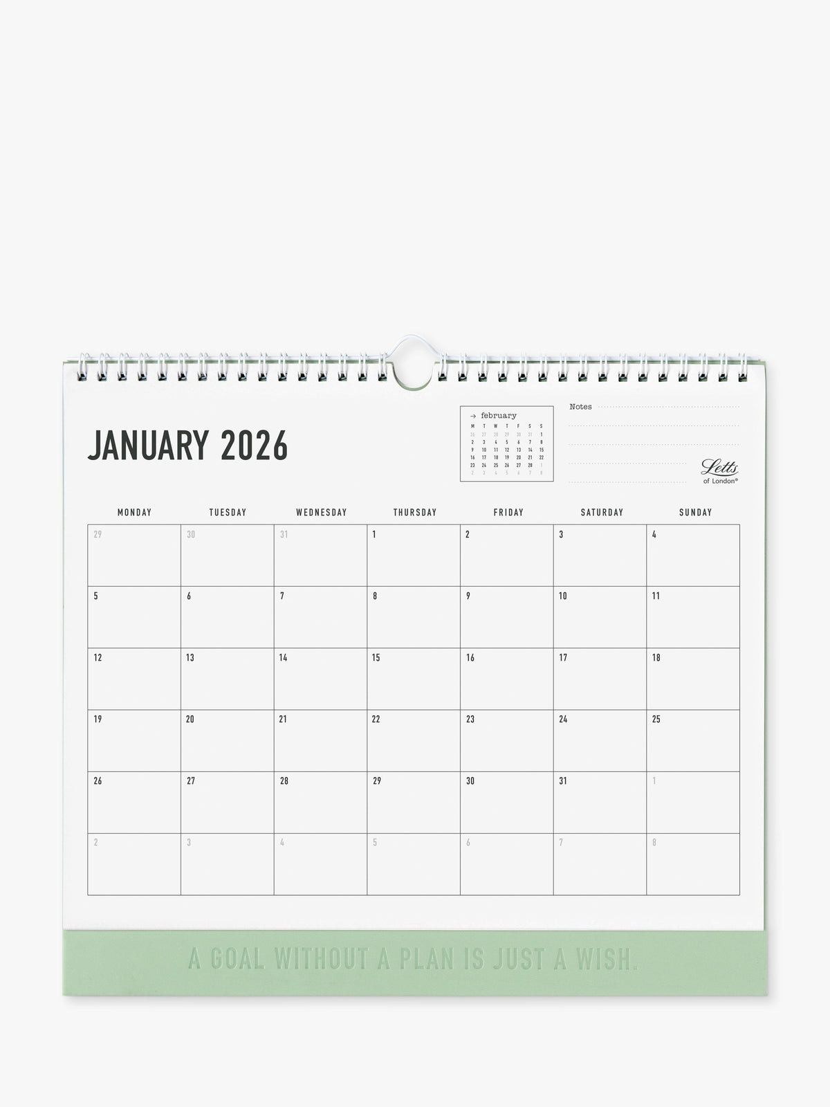 Natural Earthy Colored Wall Calendar 2026 with Soy Ink
