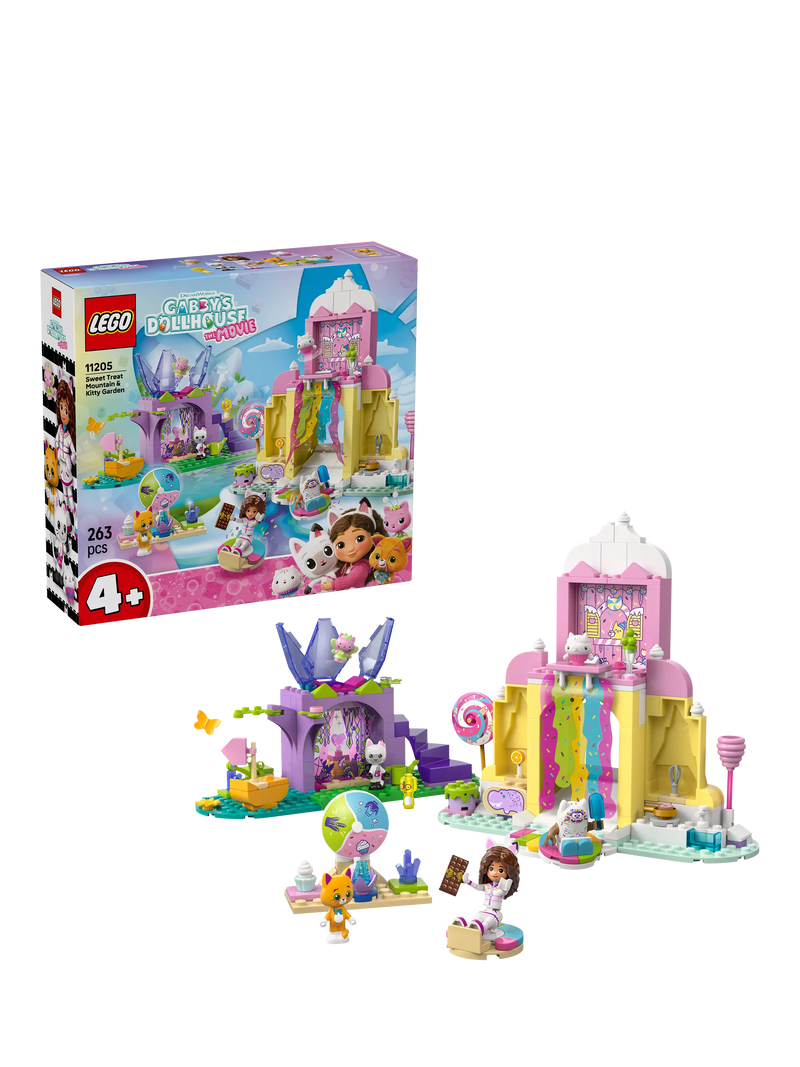 Lego Gabby's Dollhouse Sweet Treat Mountain & Kitty Garden building set 263 pieces, UK version