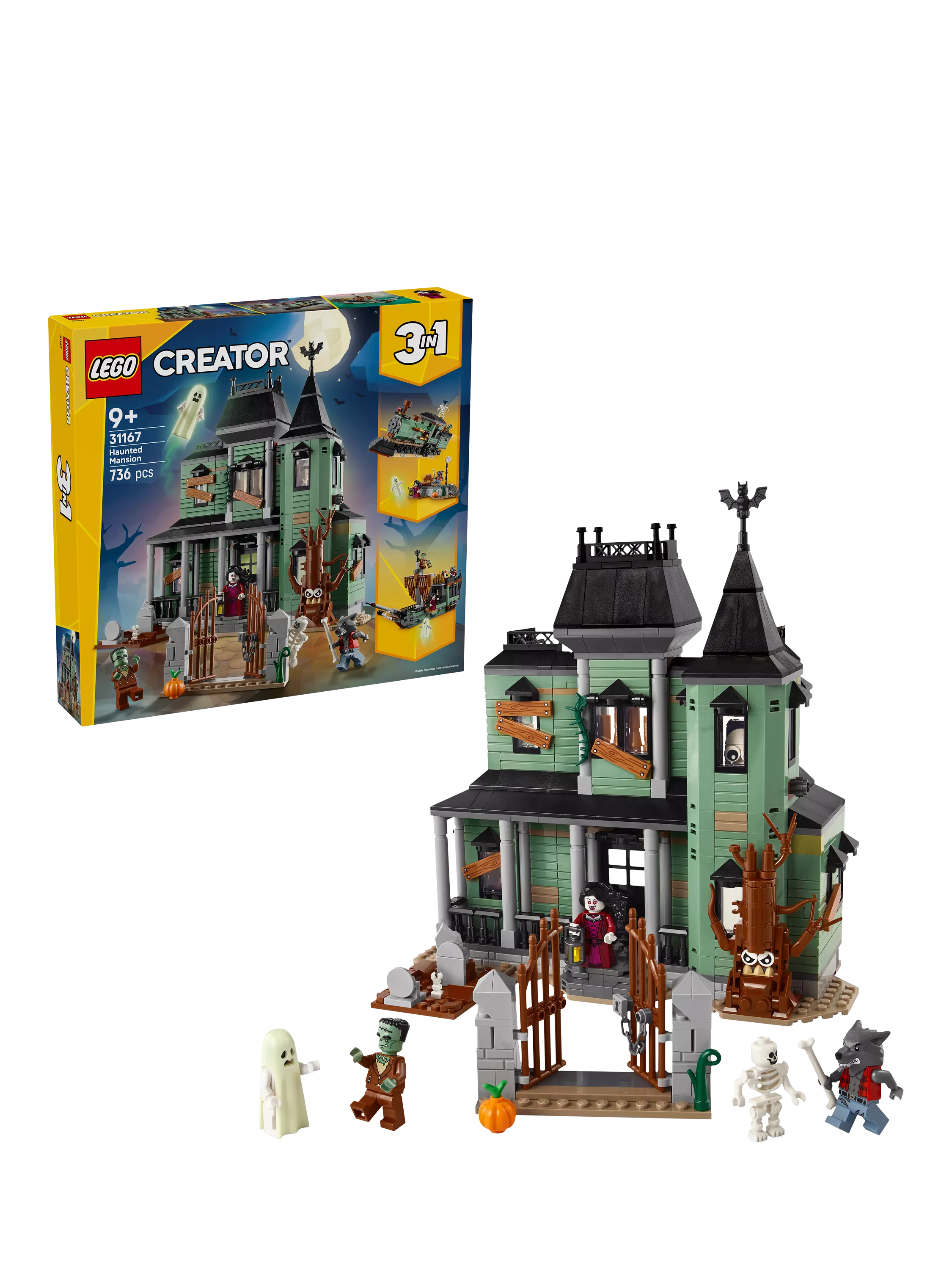 LEGO Haunted Mansion 3-in-1 building set, UK version