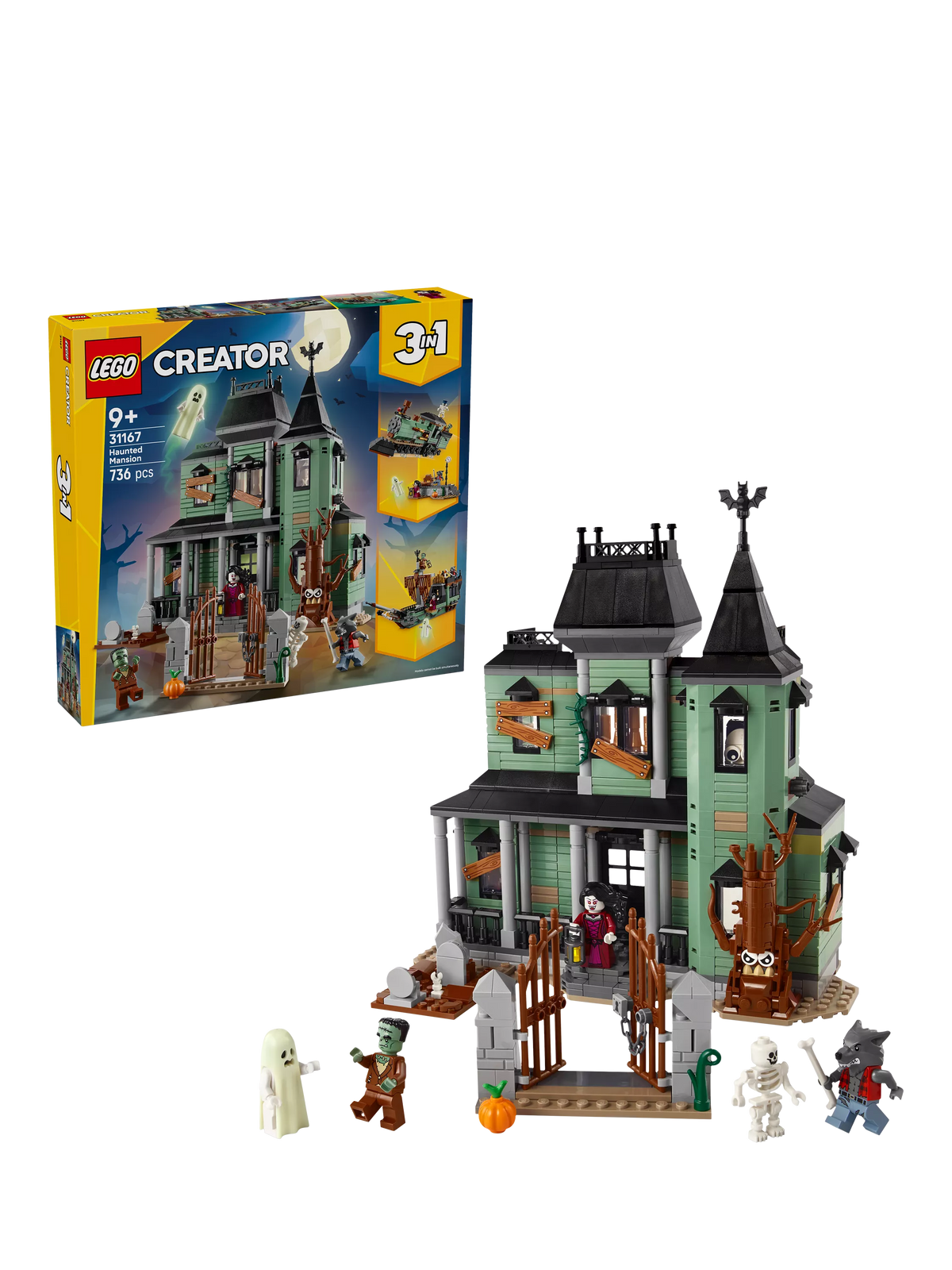 LEGO Haunted Mansion 3-in-1 building set, UK version