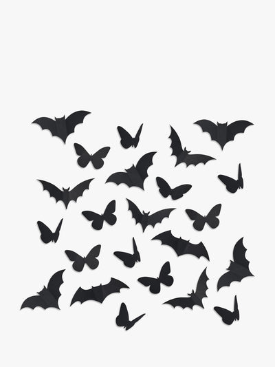 Décorations à Coller 3D Chauve-souris et Papillons Lot de 24