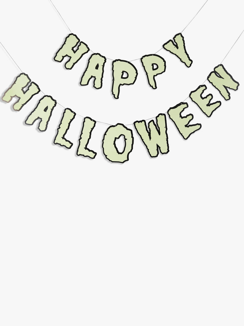 Happy Halloween Glow in the Dark Card Banner 200cm