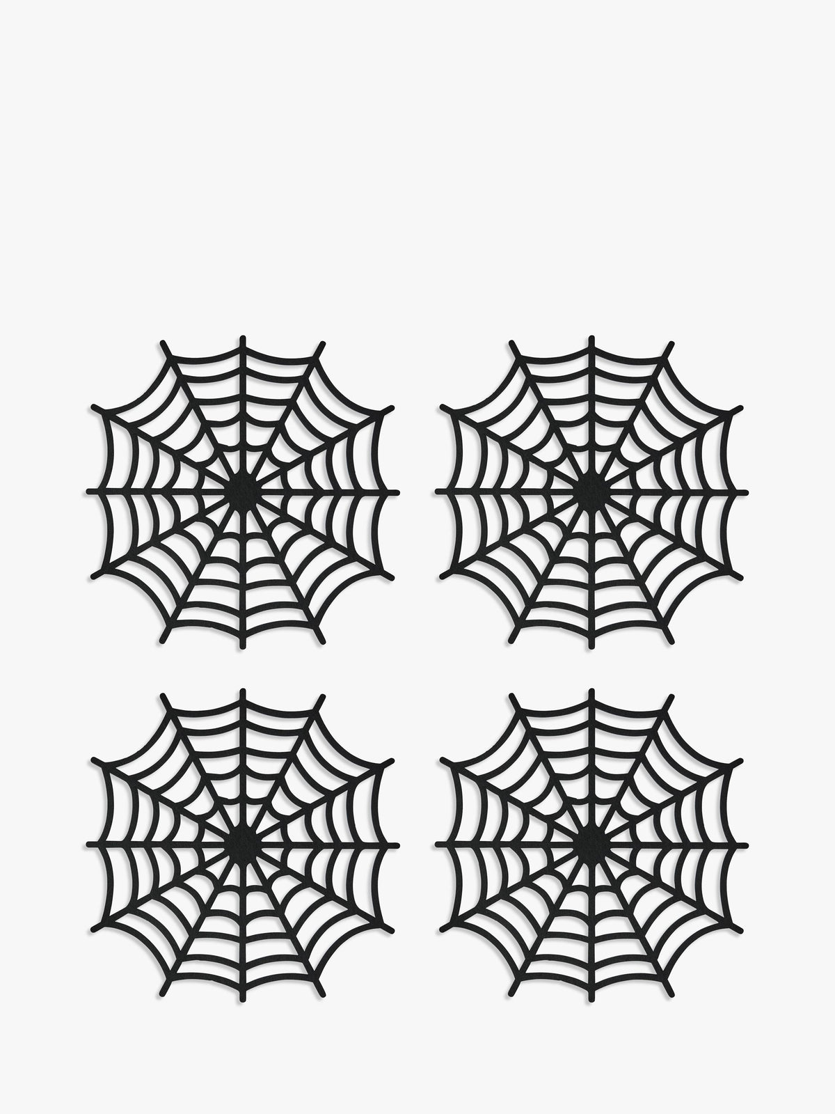 Halloween Cobweb Cut-Out Felt Placemat Set of 4