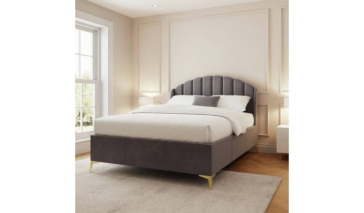 GFW Pettine Double Ottoman Bed Frame Grey, UK version