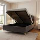 GFW Pettine Double Ottoman Bed Frame Grey, UK version