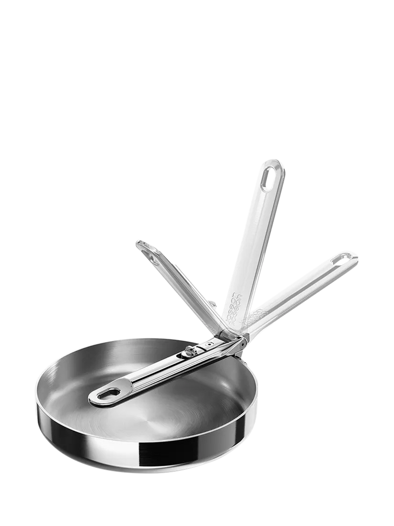 Joseph Joseph Space Folding Handle Stainless Steel Frying Pan, UK version