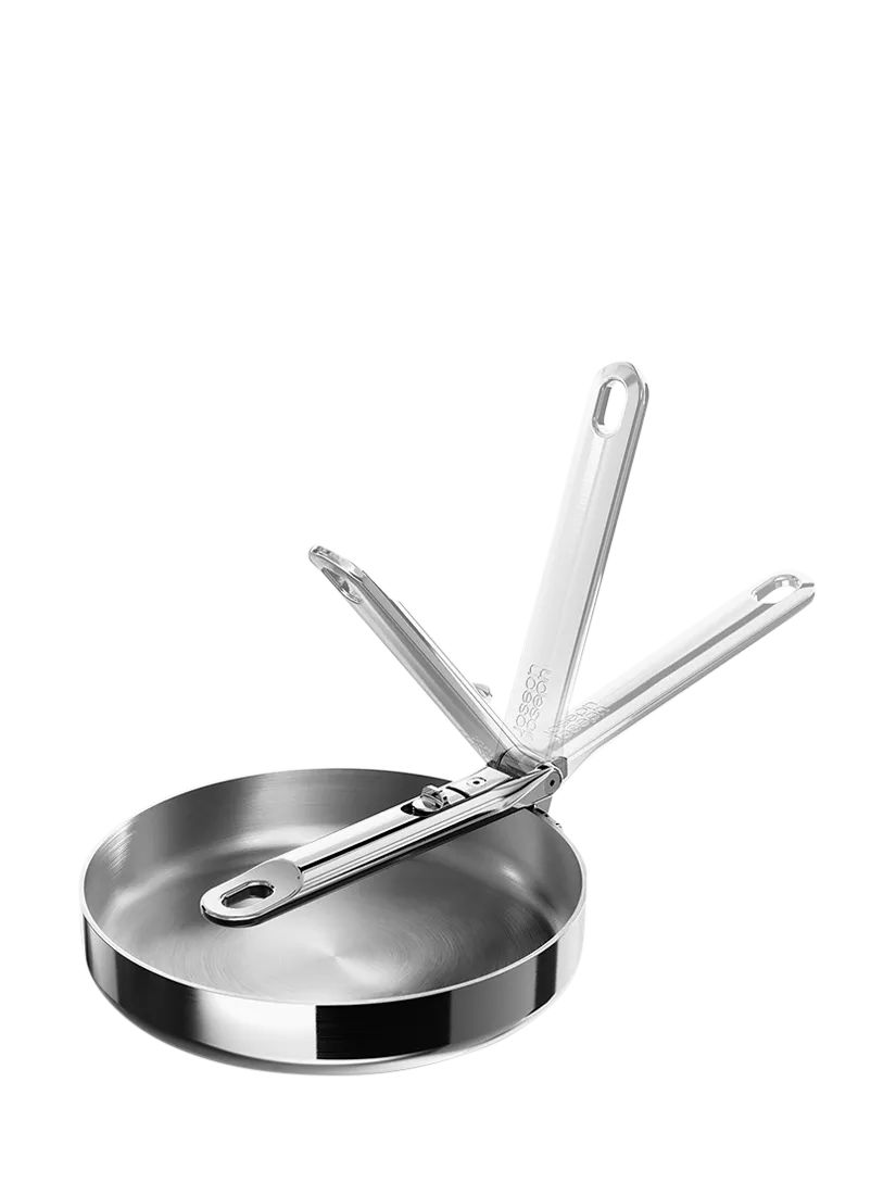Joseph Joseph Space Folding Handle Stainless Steel Frying Pan, UK version