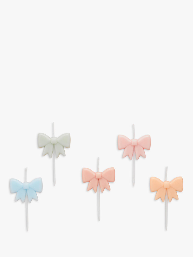Pastel Bow Cake Candles Pack of 5