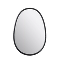 West Elm oval metal wall mirror in dark bronze, 117x81cm (British brand)