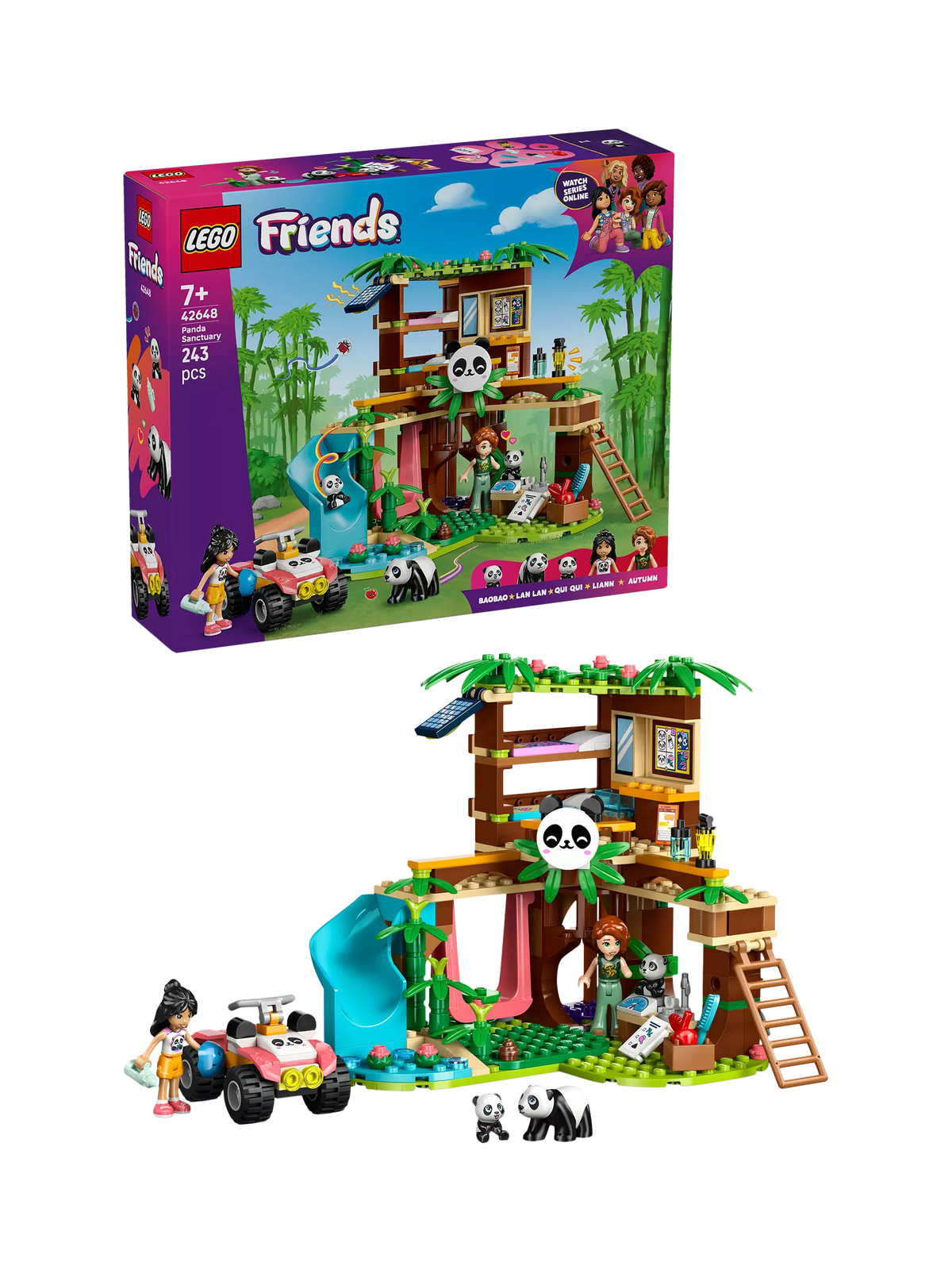 LEGO Friends Panda Sanctuary Animal Care 243-piece building set, UK version