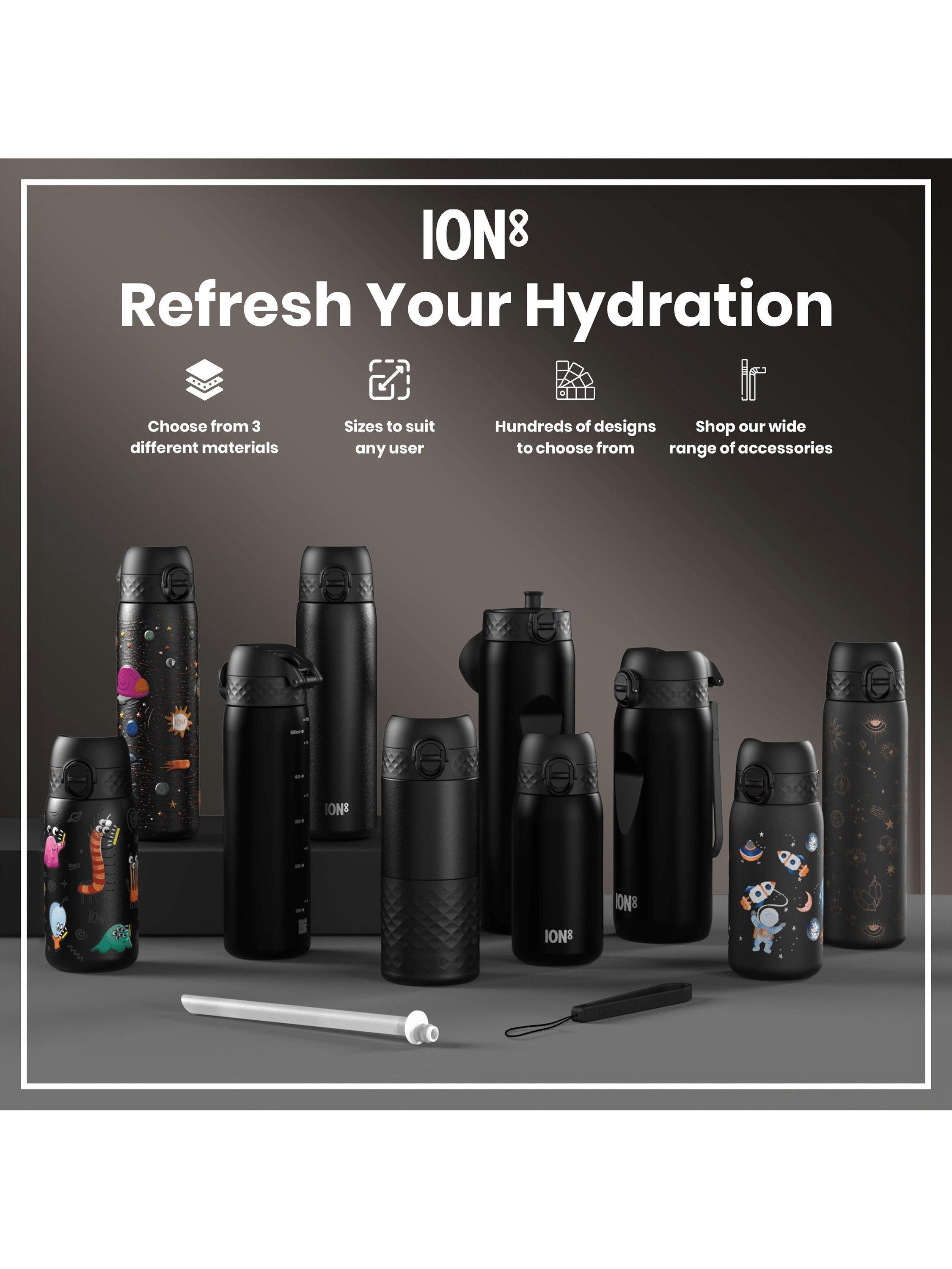 Ion8 kids' stainless steel leak-proof drinks bottle Space 400ml, UK version