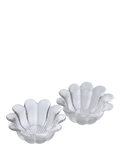Dartington Crystal Daisy glass dish, set of 2, 16cm, clear - British product