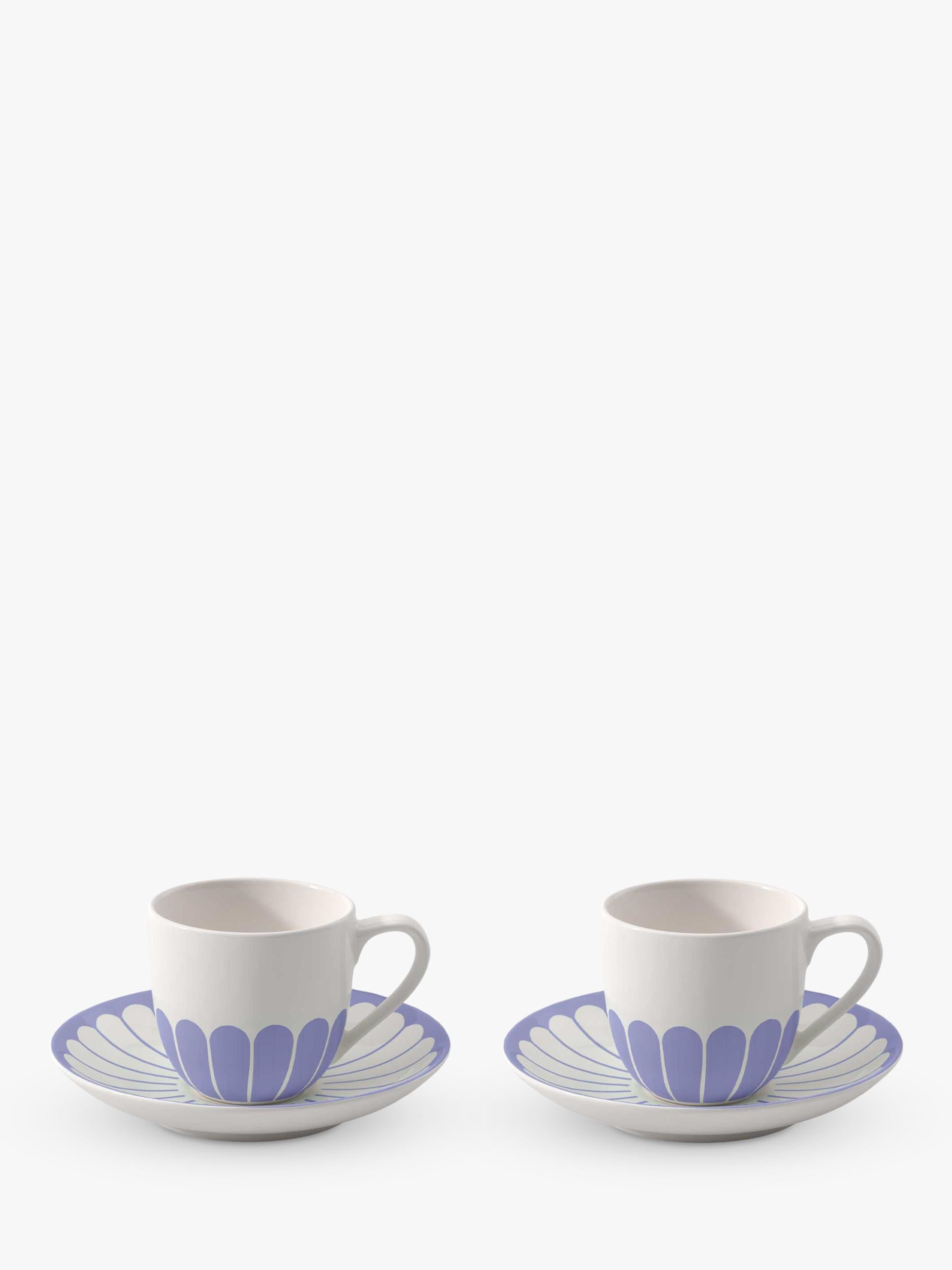 Villeroy & Boch porcelain espresso cup and saucer set of 2, 70ml, blue (British brand)