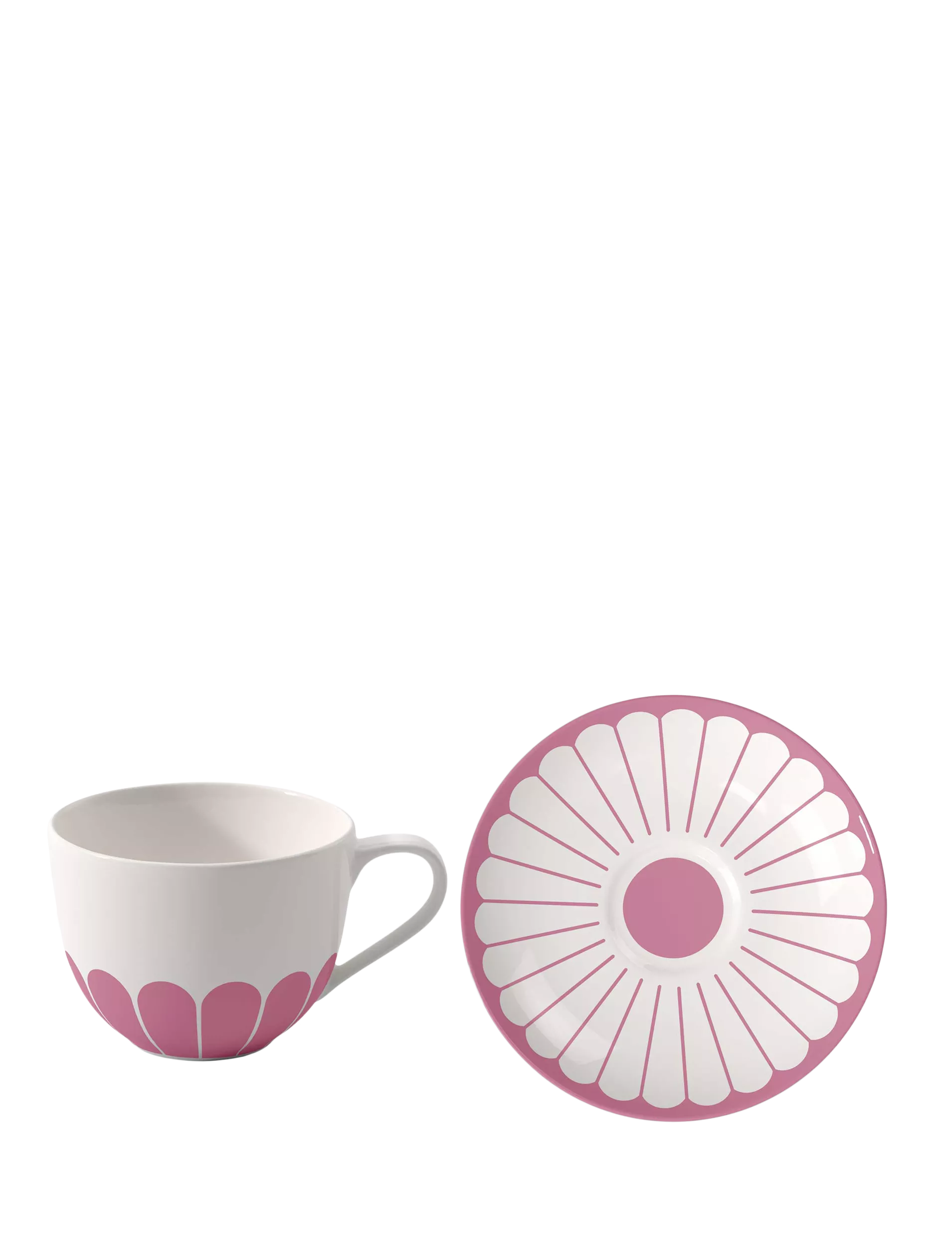 Villeroy & Boch porcelain coffee cup and saucer set, Cassis variant, 160ml (British brand)