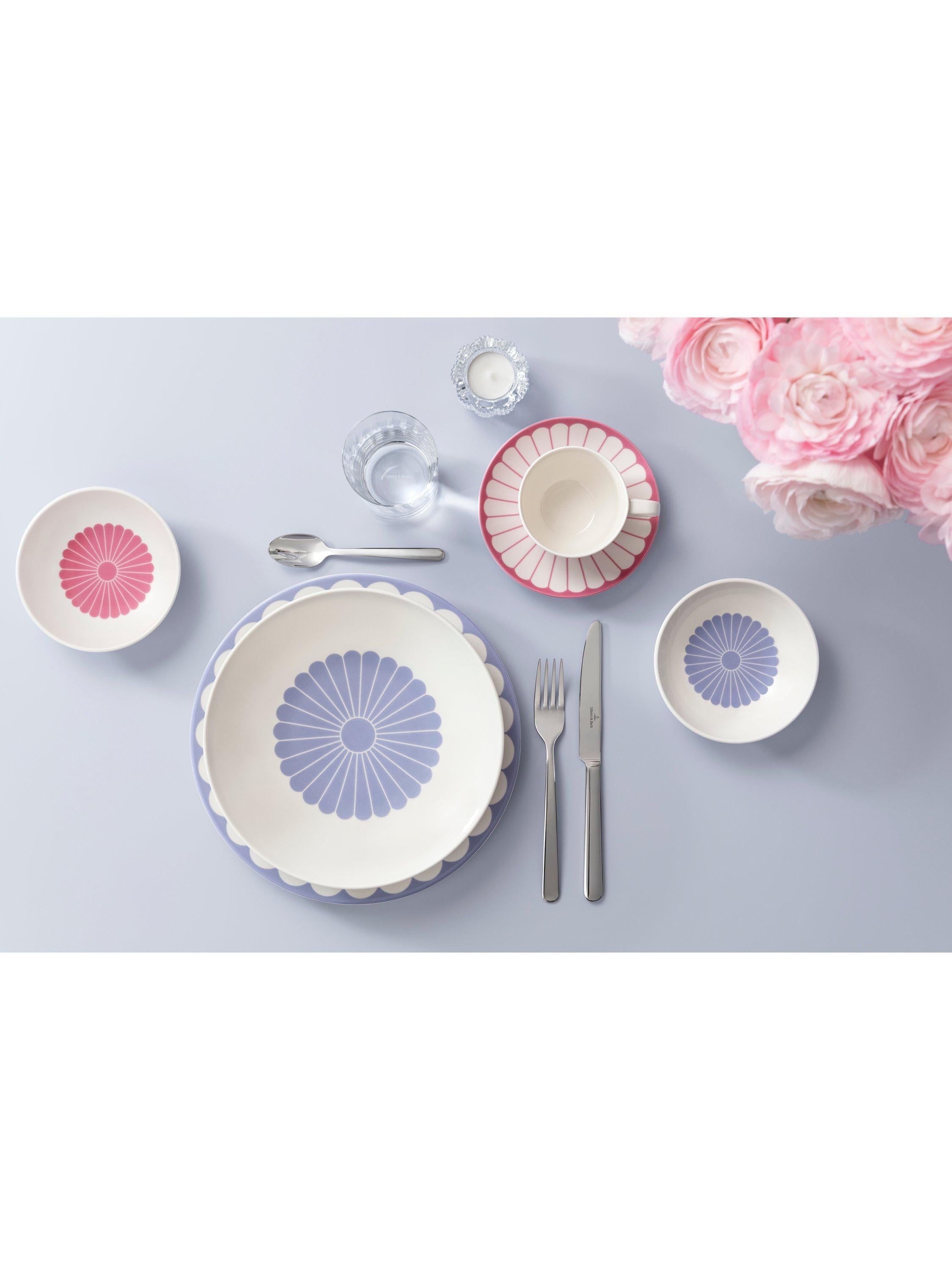 Villeroy & Boch porcelain coffee cup and saucer set, Cassis variant, 160ml (British brand)