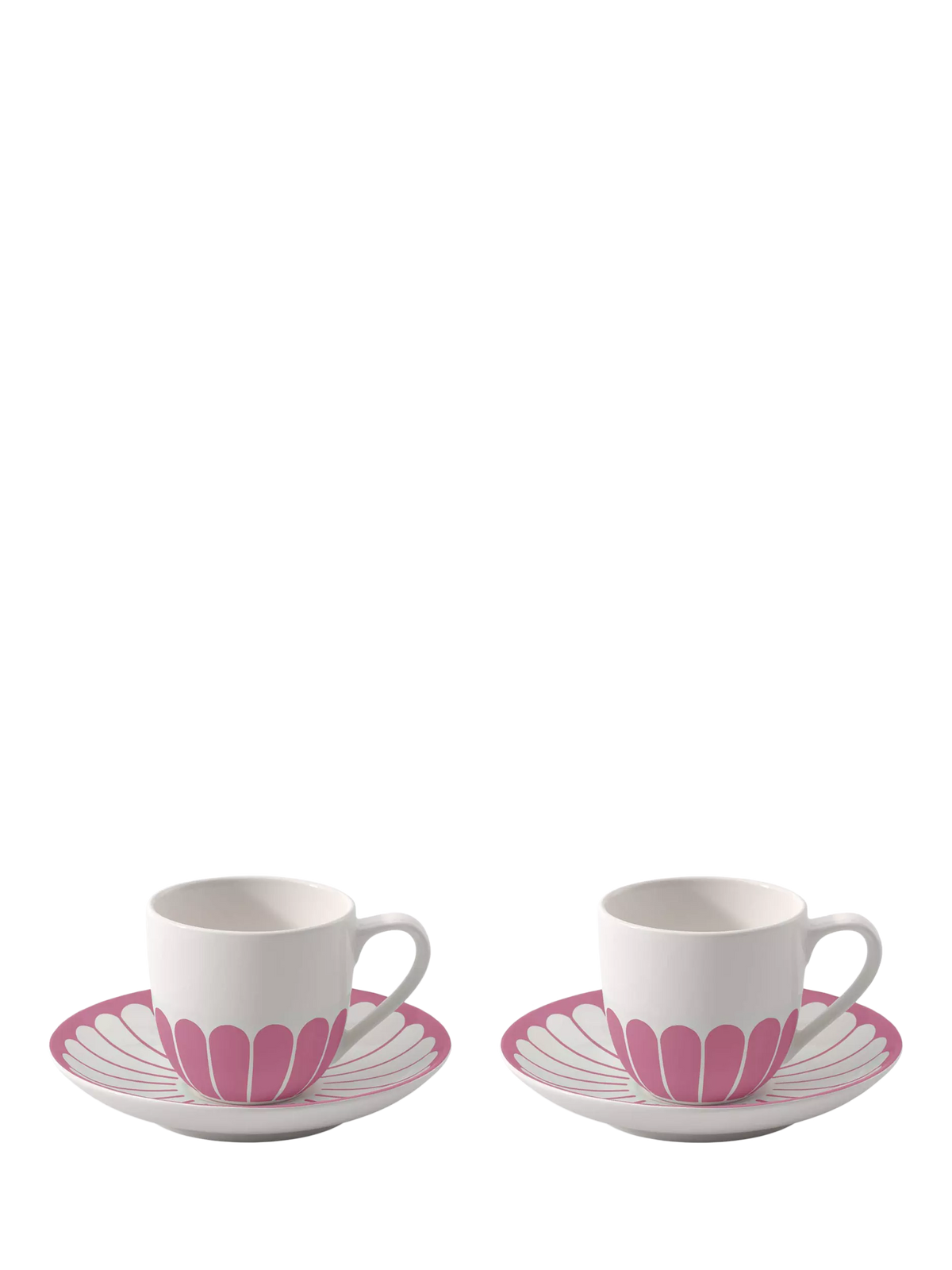 Villeroy & Boch floral porcelain espresso cup and saucer set, 70ml, 2-piece (British brand)