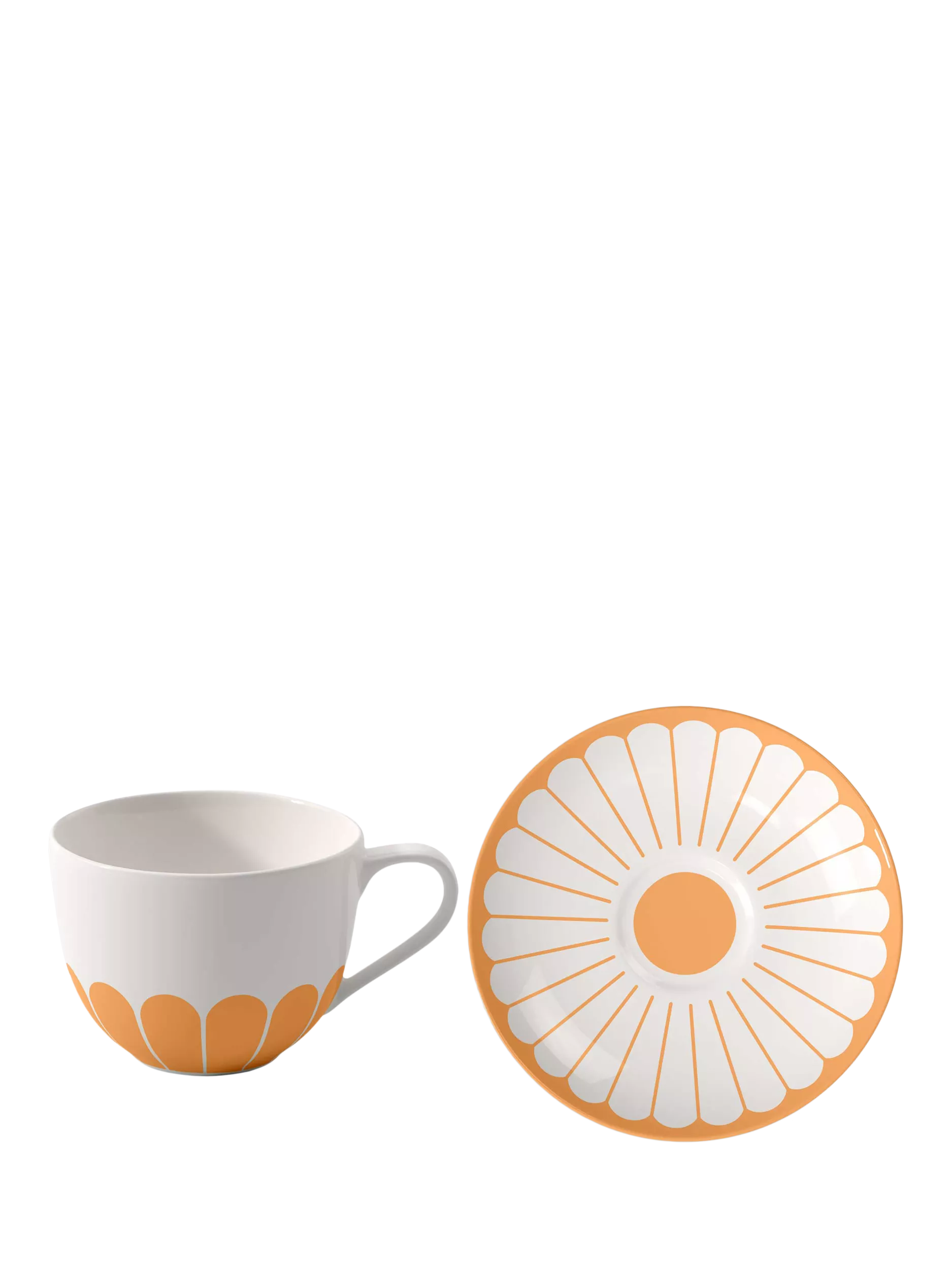 Villeroy & Boch floral porcelain cup and saucer set, 160ml, Soleil (British brand)