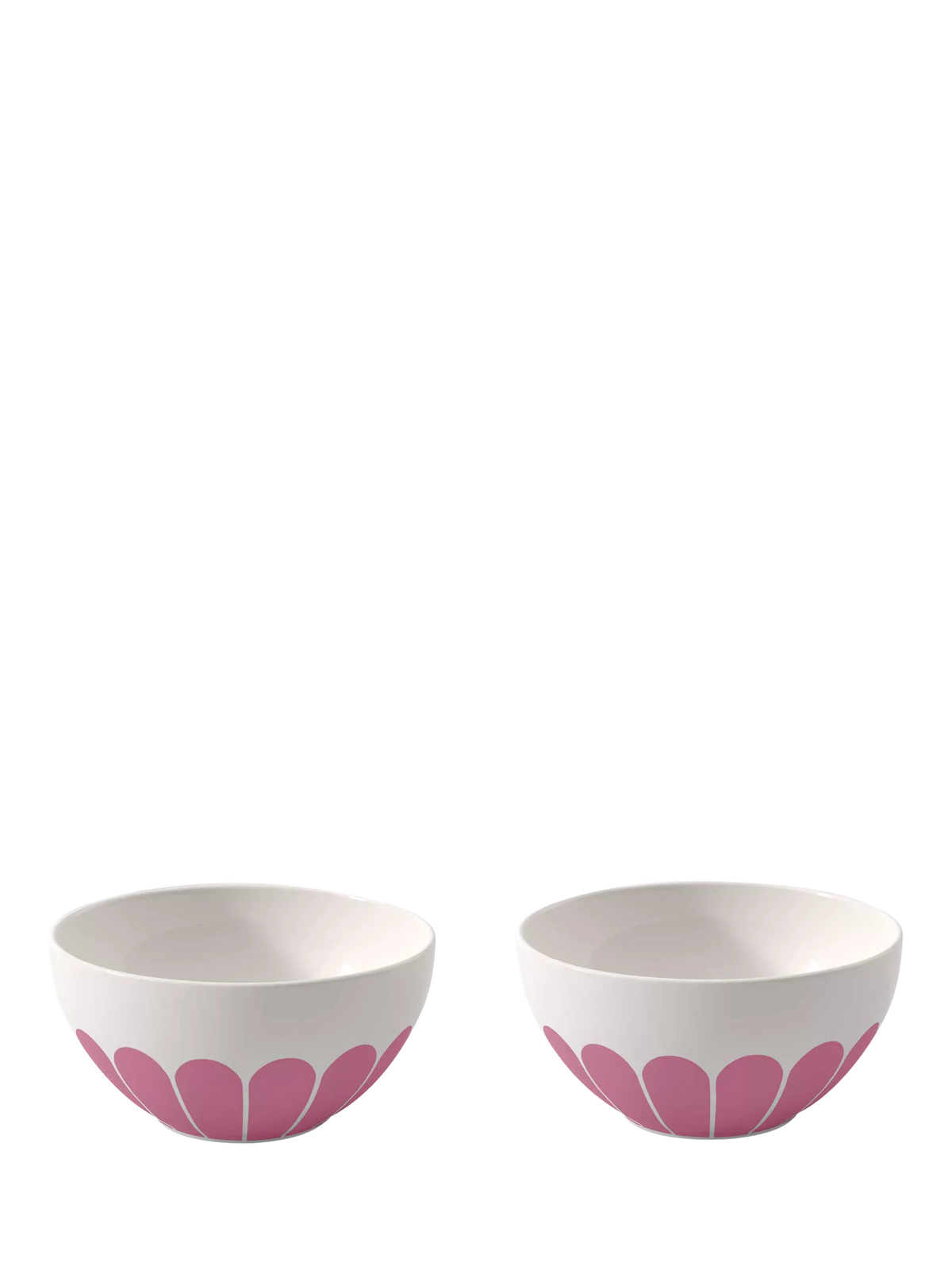Villeroy & Boch Fleur porcelain cereal bowl in Cassis, set of 2, 14cm (British brand)