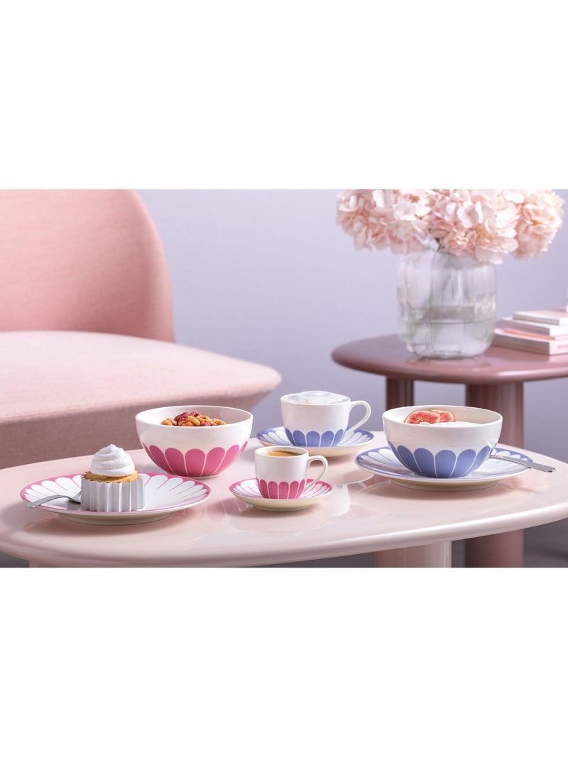 Villeroy & Boch Fleur porcelain cereal bowl in Cassis, set of 2, 14cm (British brand)