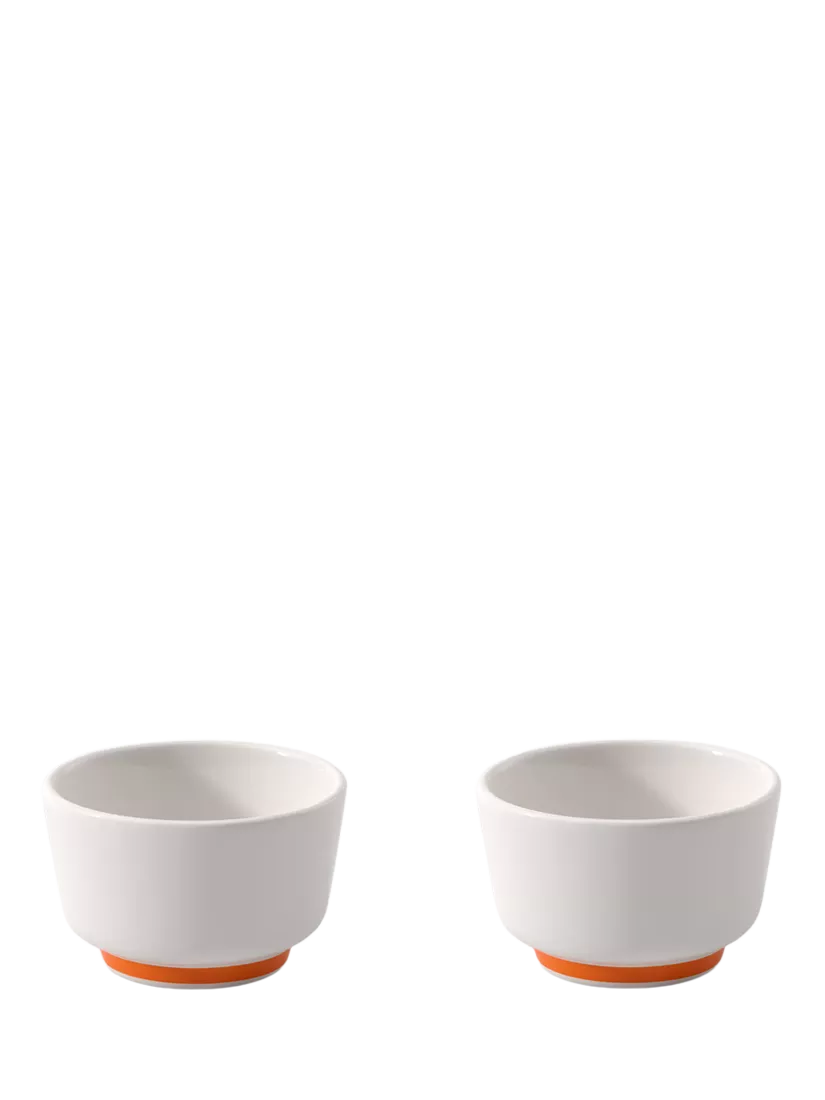 Villeroy & Boch geometric pattern porcelain dip bowls, set of 2, 8cm (British brand)