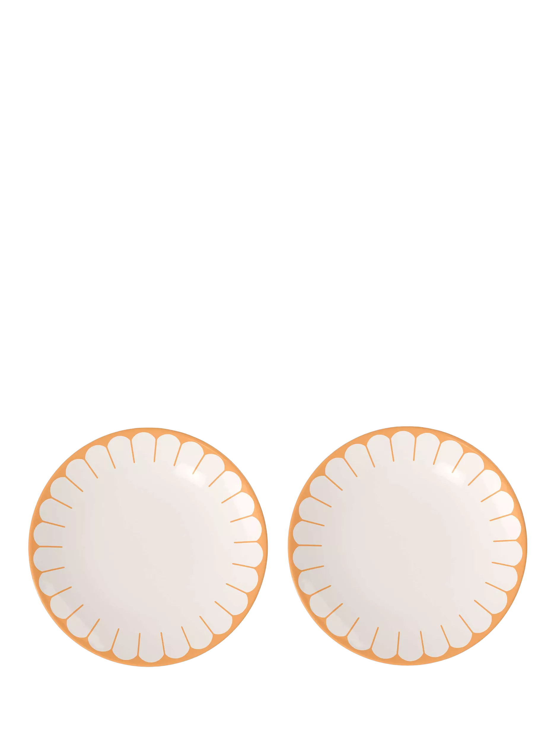 Villeroy & Boch porcelain dinner plate set of two in Soleil design, 26cm diameter (British brand)