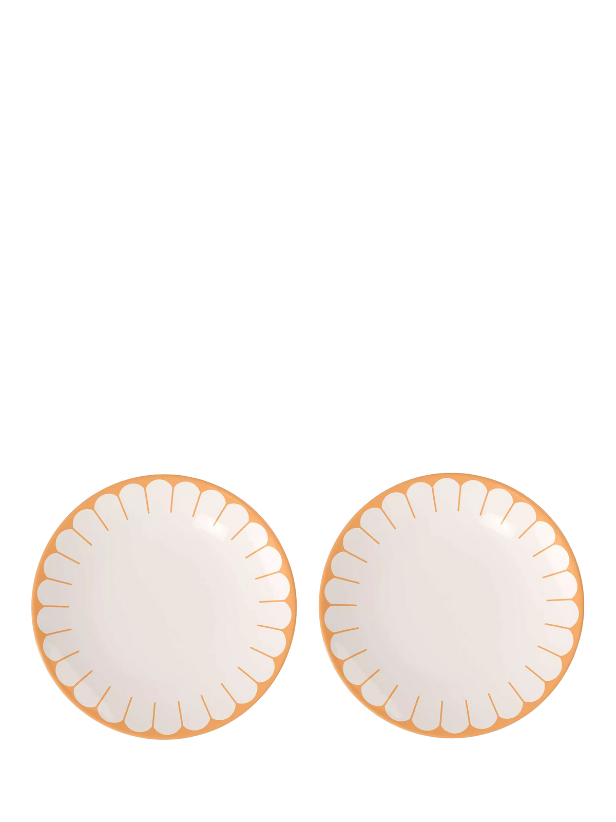 Villeroy & Boch porcelain dinner plate set of two in Soleil design, 26cm diameter (British brand)