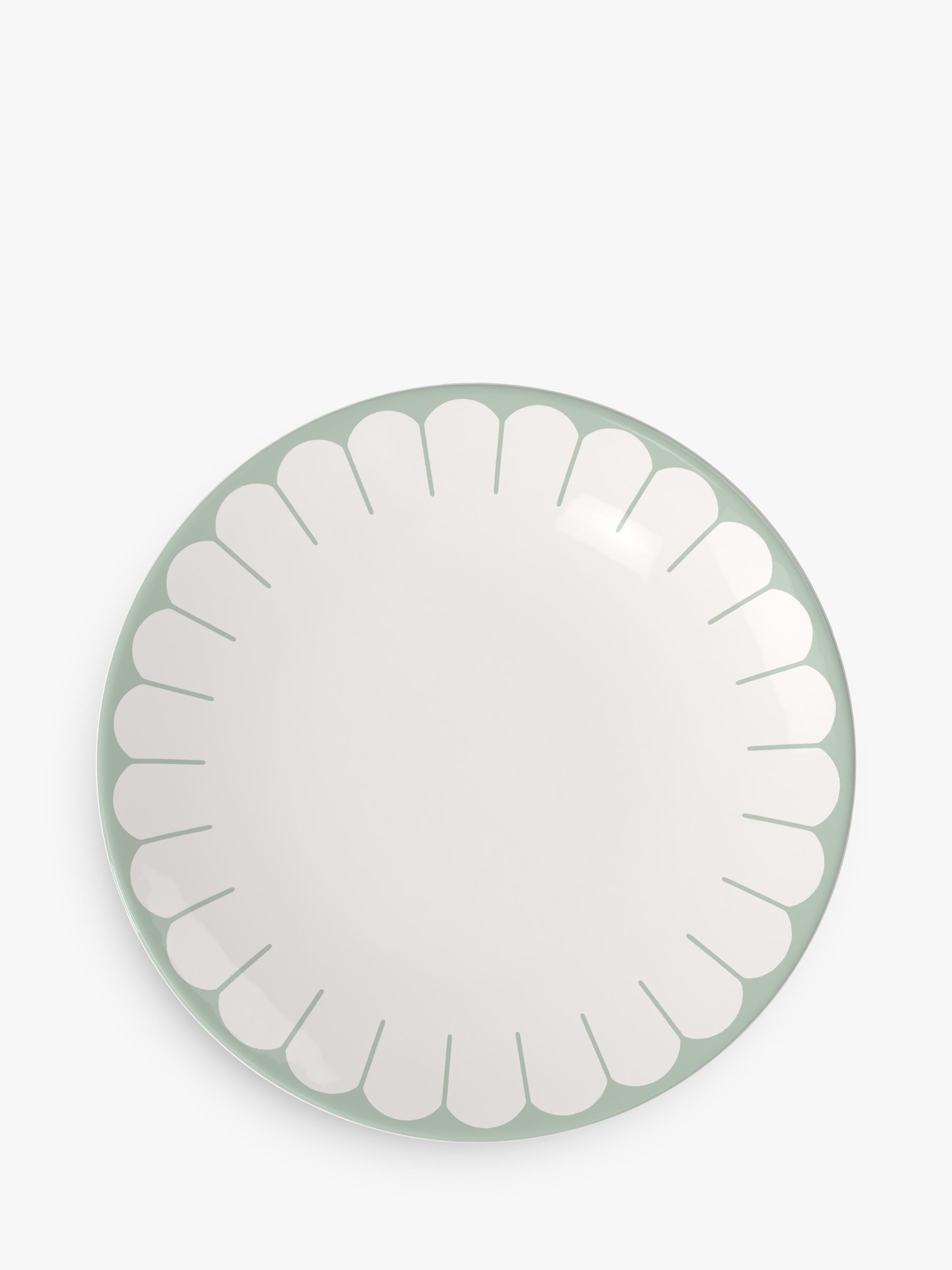 Villeroy & Boch green floral porcelain dinner plates, set of two, 26cm (British brand)